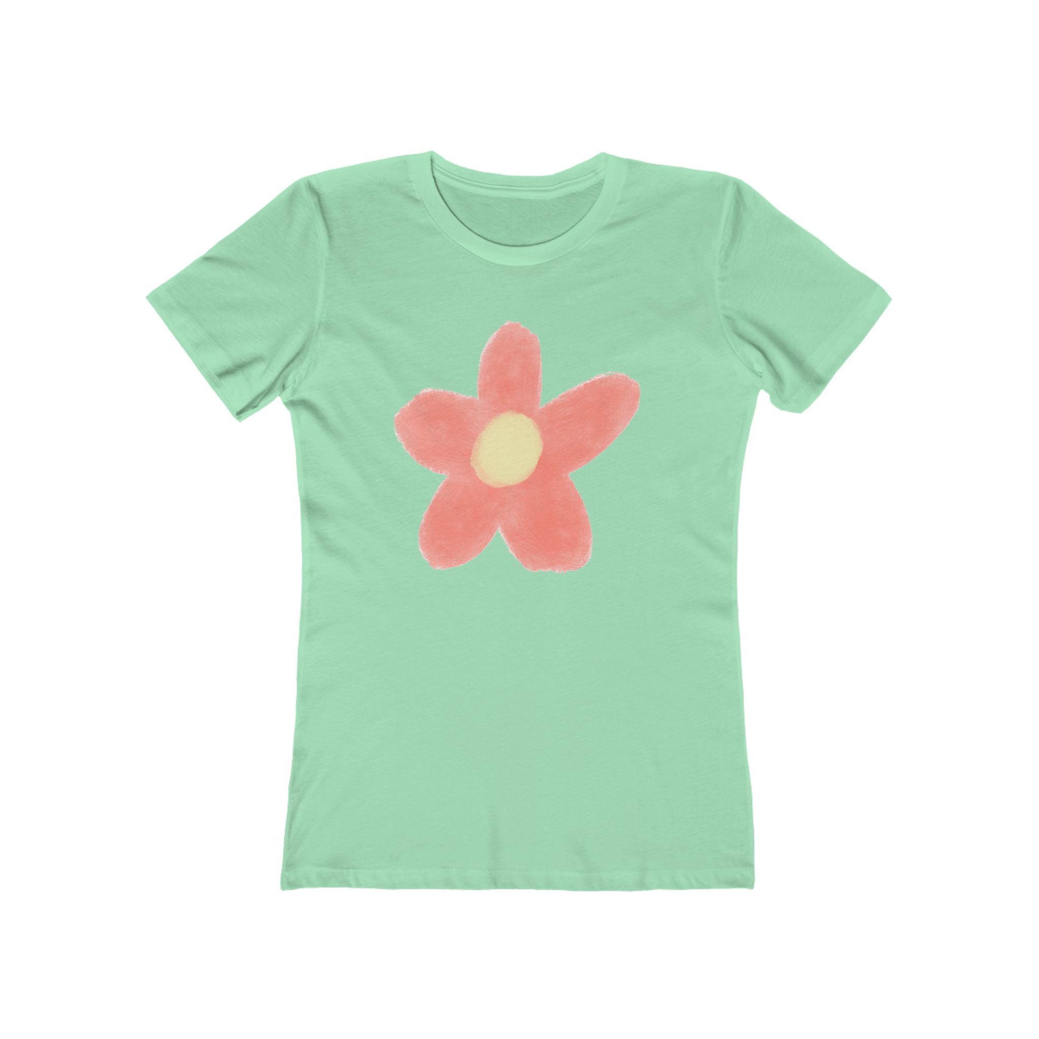 Flower Women's Tshirt, Floral Graphic Tee, Casual Top for Her, Spring Blossom Shirt, Botanical Print Blouse