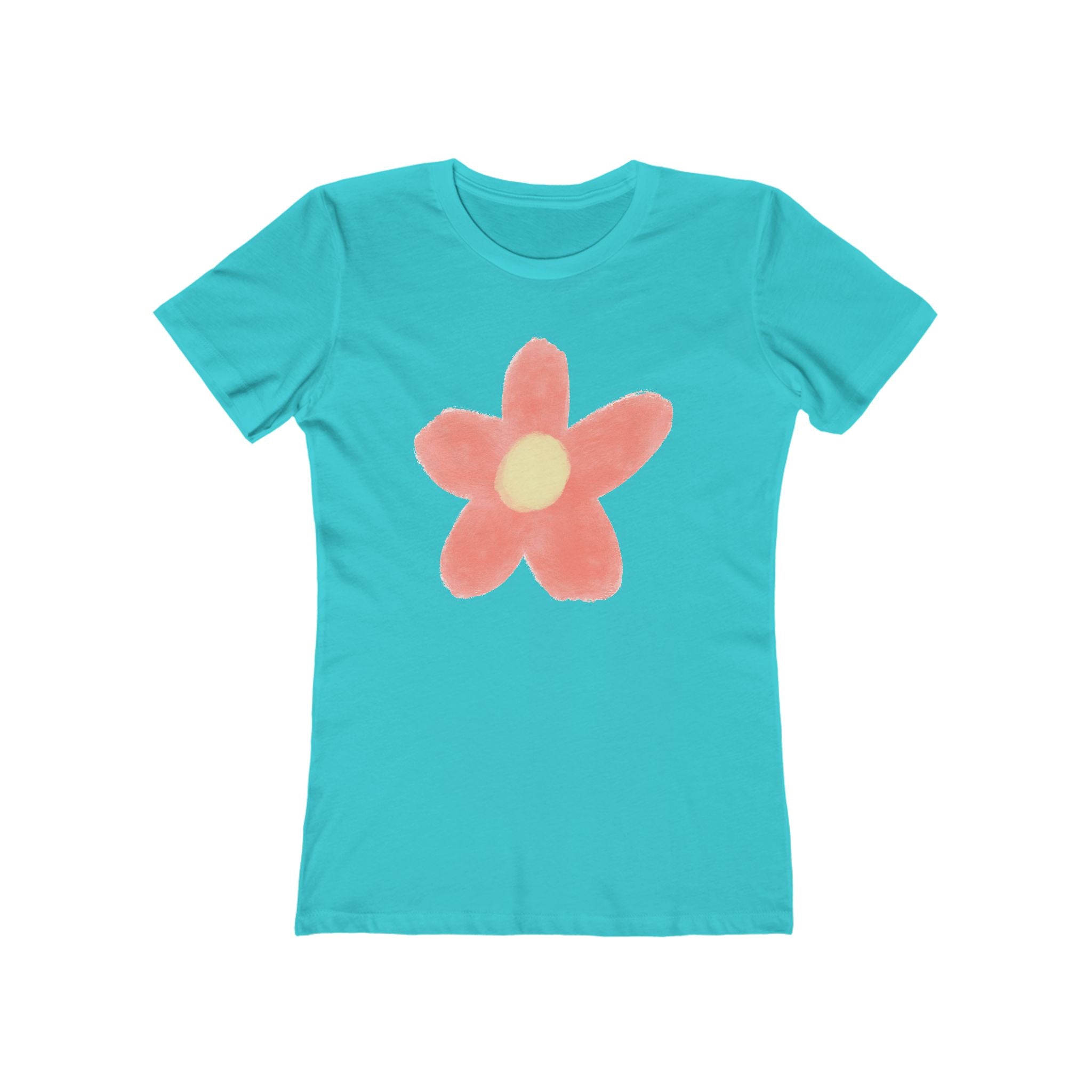 Flower Women's Tshirt, Floral Graphic Tee, Casual Top for Her, Spring Blossom Shirt, Botanical Print Blouse