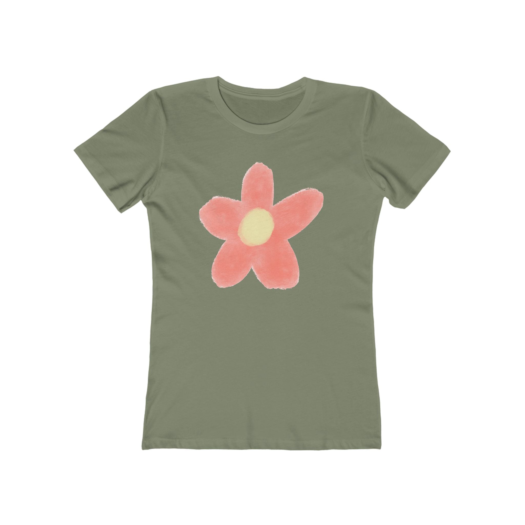 Flower Women's Tshirt, Floral Graphic Tee, Casual Top for Her, Spring Blossom Shirt, Botanical Print Blouse
