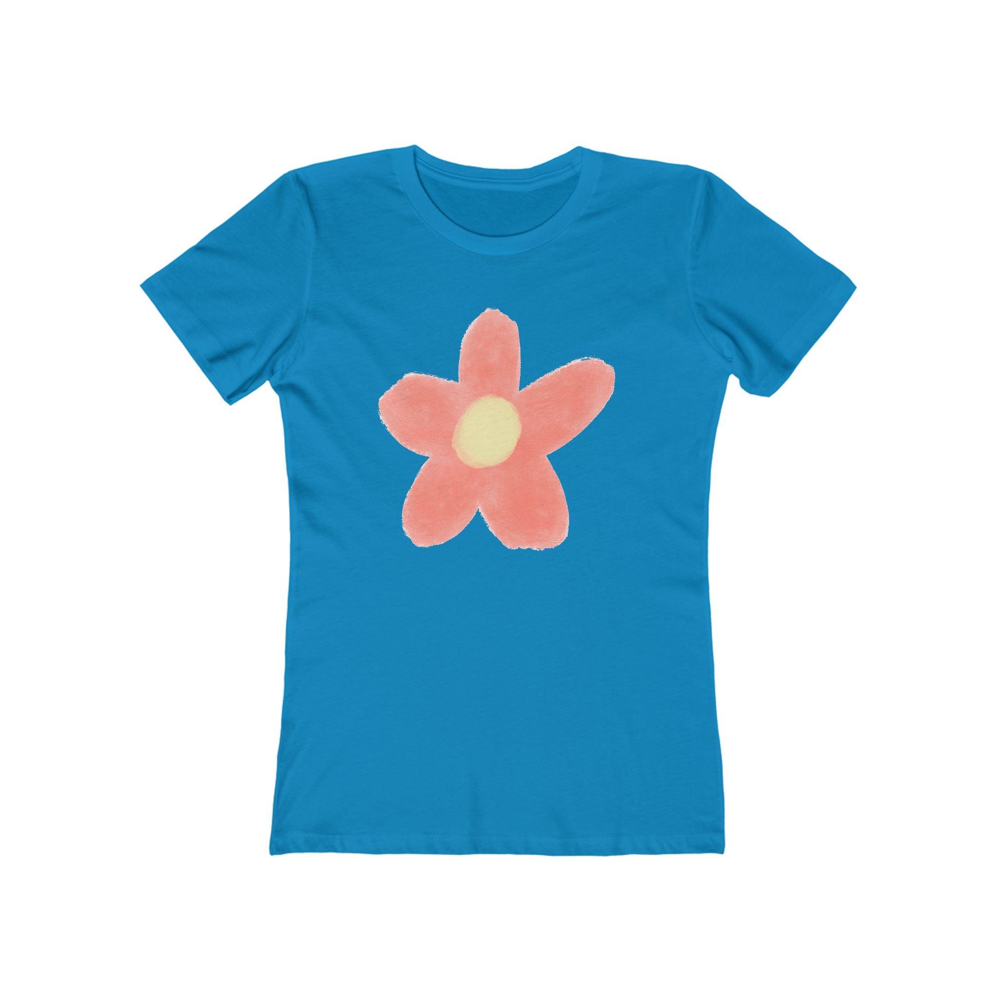 Flower Women's Tshirt, Floral Graphic Tee, Casual Top for Her, Spring Blossom Shirt, Botanical Print Blouse