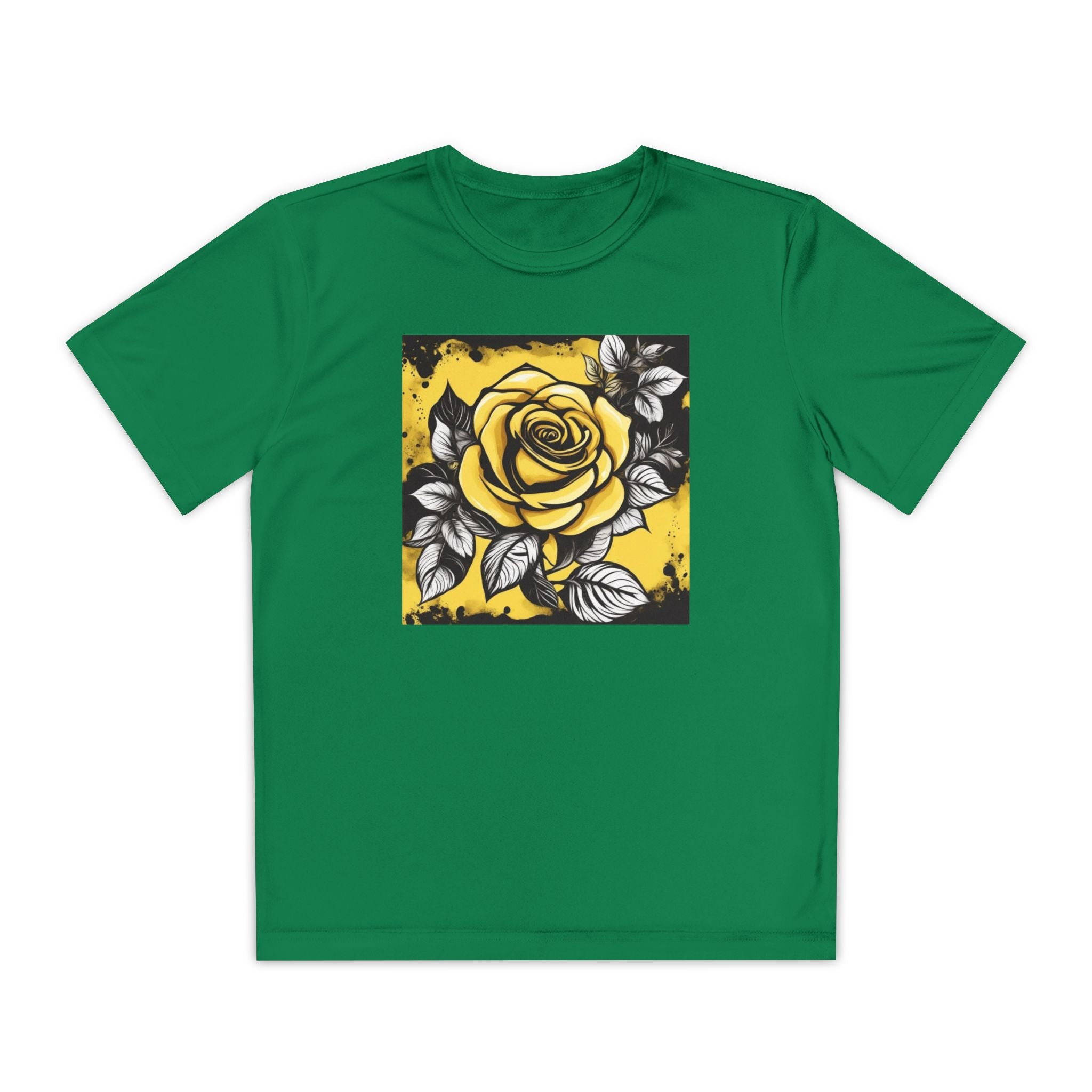 Flower Youth Tshirt, Girls Floral Tee, Kids Spring Shirt, Children's Botanical Top, Teen Blossom T-Shirt