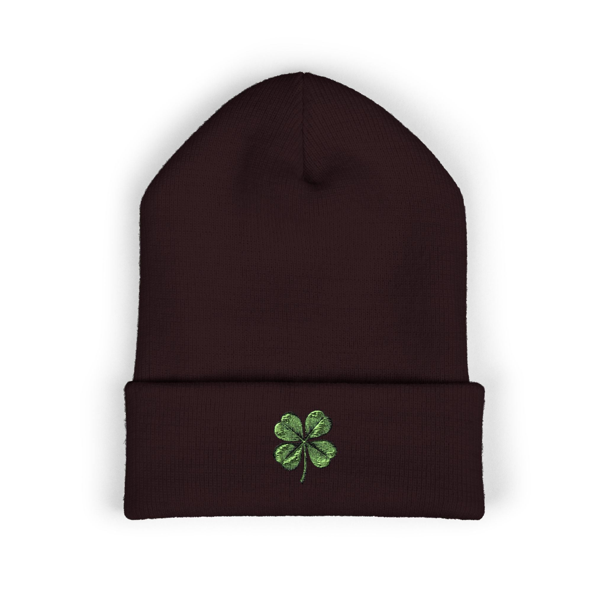 St. Patrick's Day 4-Leaf Clover Embroidered Beanie