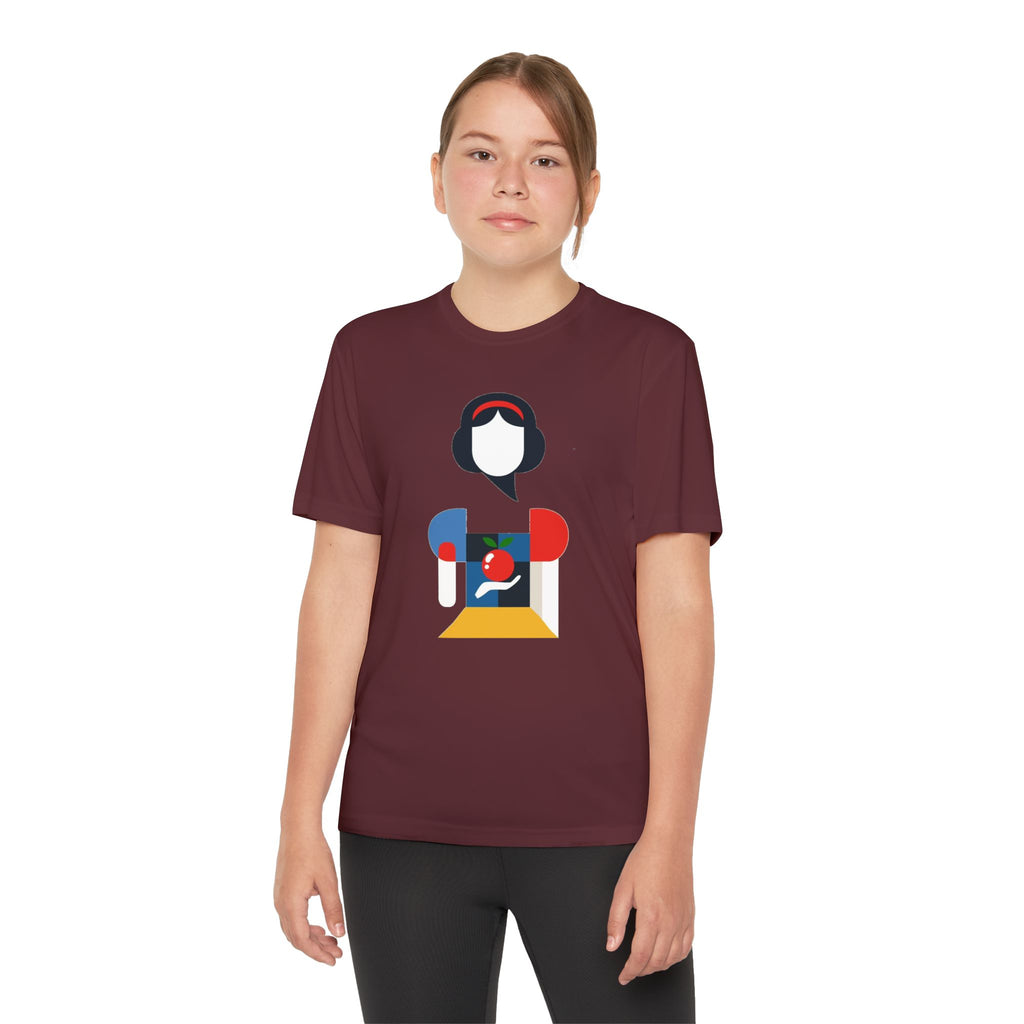 Snow White Youth T-Shirt Sports Graphic Tee, Cool Athletic Shirt for Kids, Perfect for Sports Events, Team Spirit