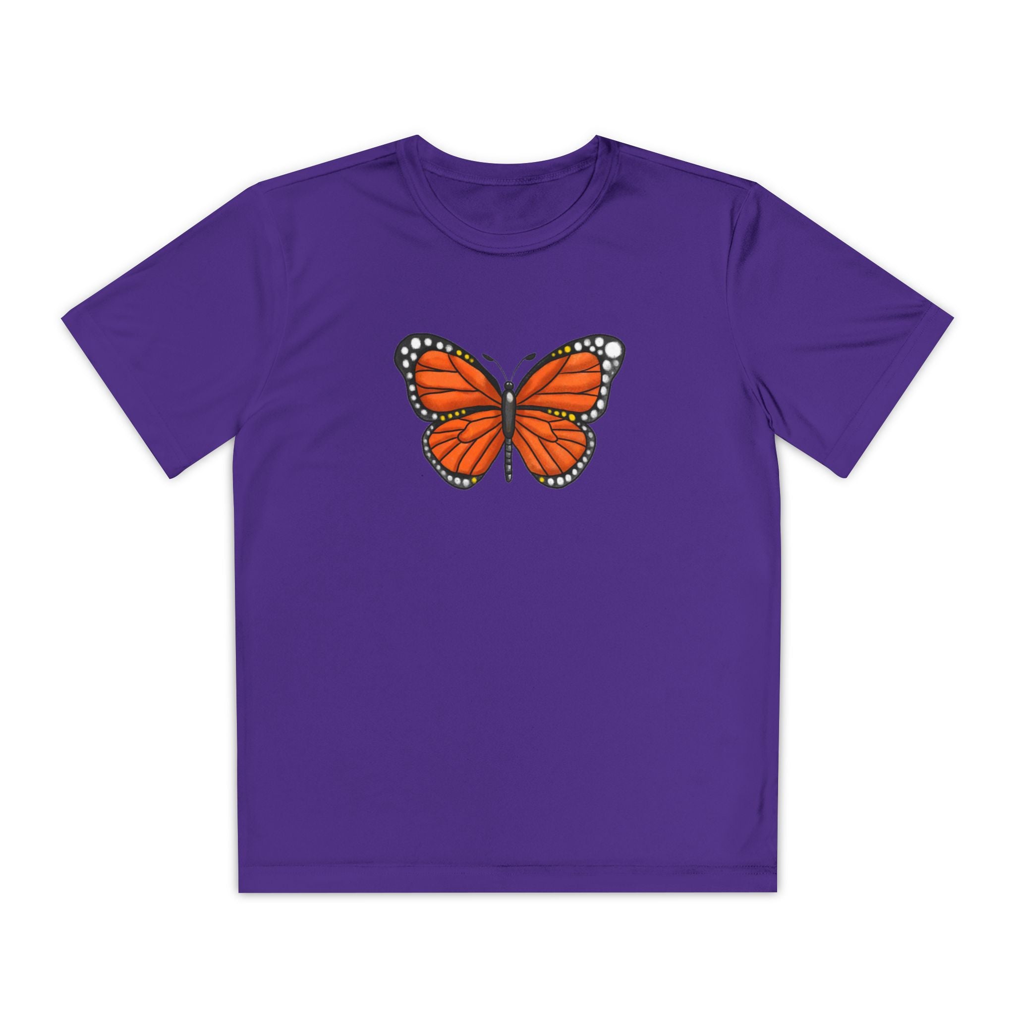 Butterffy Youth T-Shirt Sports Graphic Tee, Cool Athletic Shirt for Kids, Perfect for Sports Events, Team Spirit