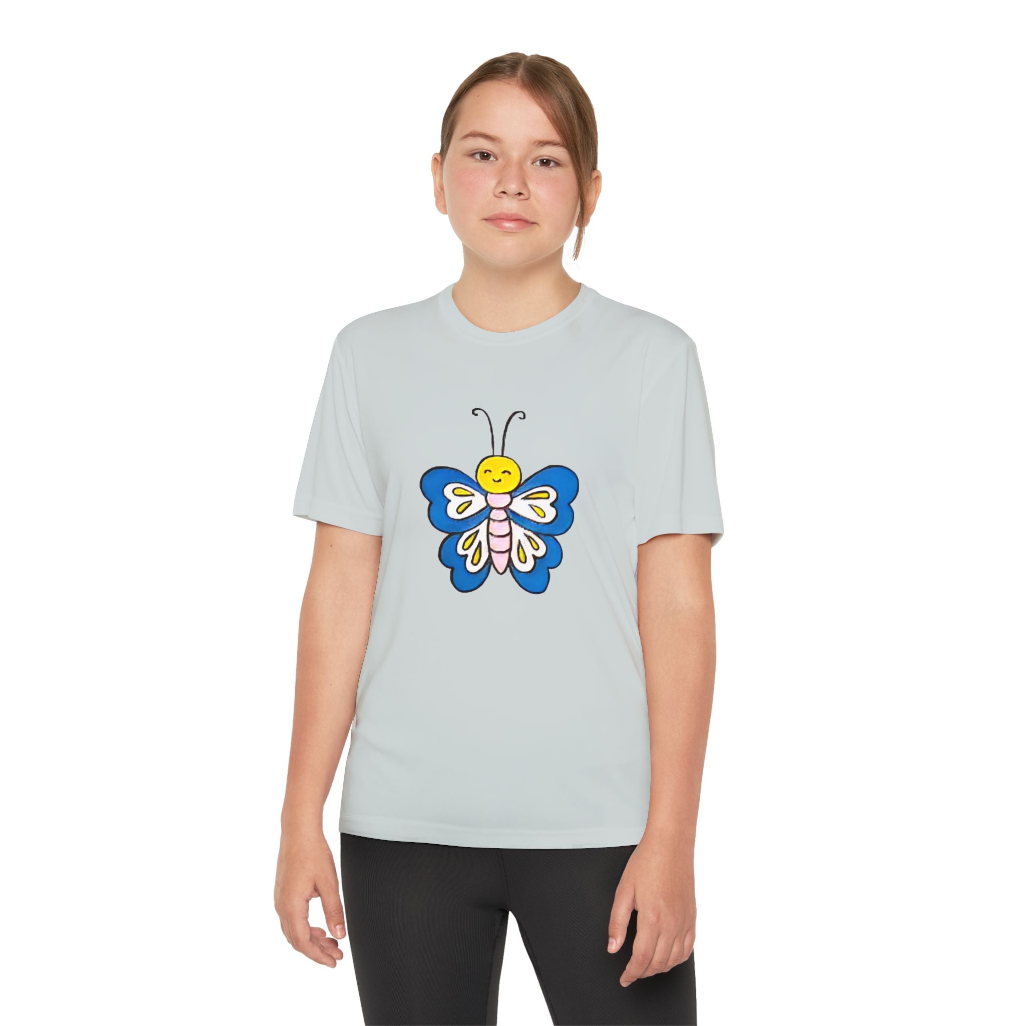 Butterffy Youth T-Shirt Sports Graphic Tee, Cool Athletic Shirt for Kids, Perfect for Sports Events, Team Spirit