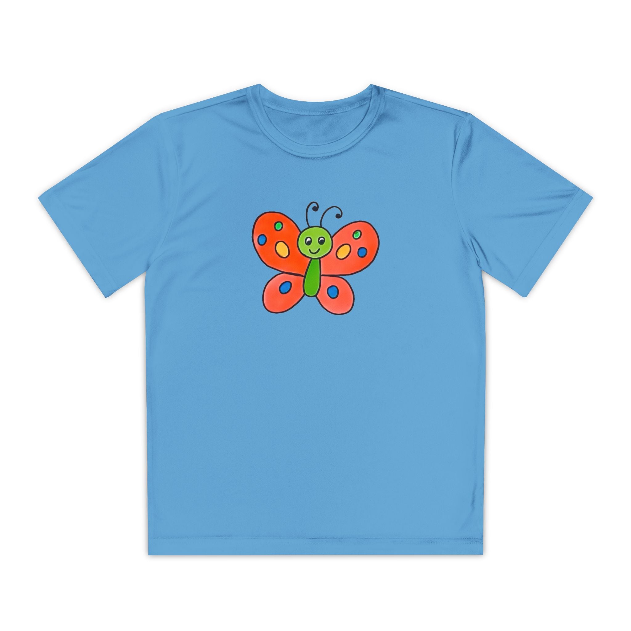 Butterffy Youth T-Shirt Sports Graphic Tee, Cool Athletic Shirt for Kids, Perfect for Sports Events, Team Spirit