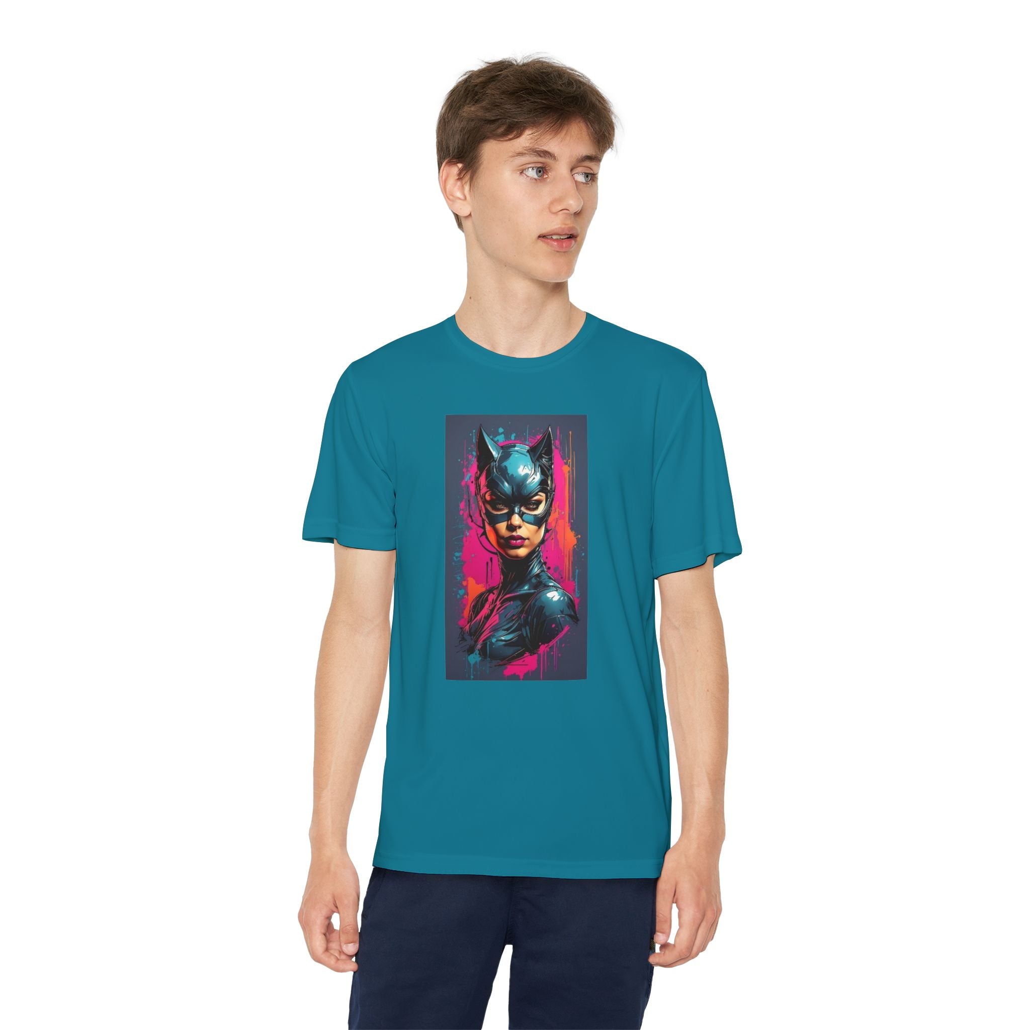 Superhero Youth T-Shirt Sports Graphic Tee, Cool Athletic Shirt for Kids