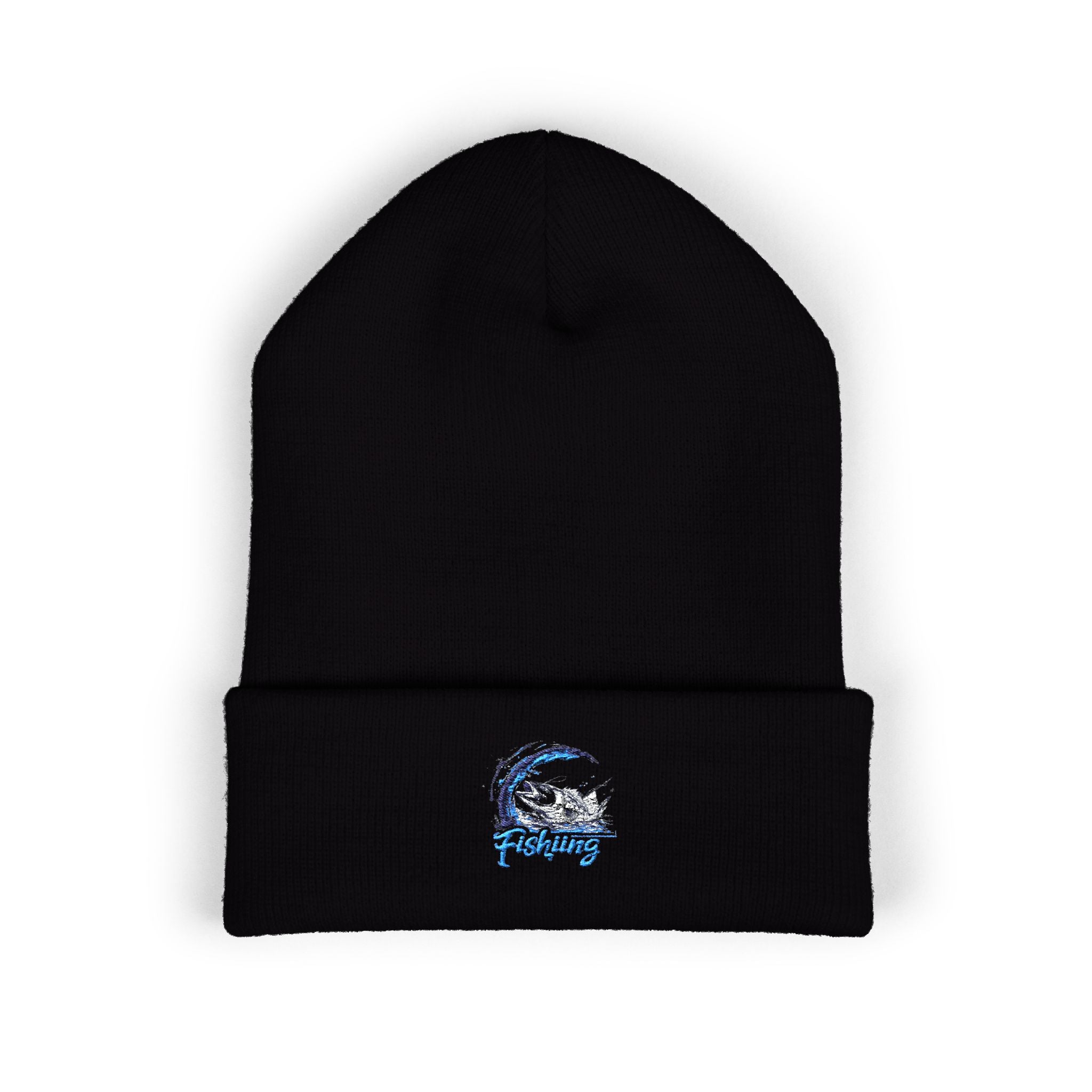 Beanie, Fishing Embroidered Hat for Outdoor Enthusiasts, Angler Gift, Fisherman Apparel, Winter Headwear, Knit Cap