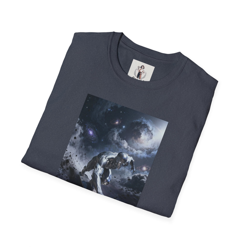 Silver Surfer Superhero Marvel Unisex Softstyle T-Shirt, Comic Book Tee, Geeky Clothing, Cosplay Costume Top