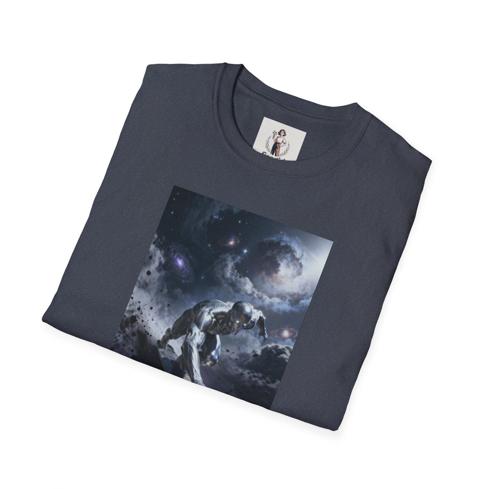 Silver Surfer Superhero Marvel Unisex Softstyle T-Shirt, Comic Book Tee, Geeky Clothing, Cosplay Costume Top