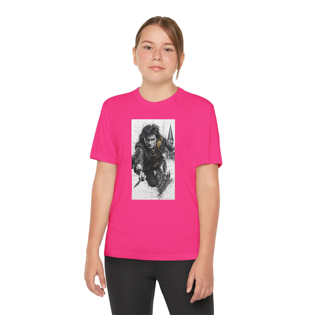 Youth Competitor Tee - Harry Potter, Wizard School Shirt, Magical Kids Top, Hogwarts Fan Gift, Sorcerer's Stone T-Shirt