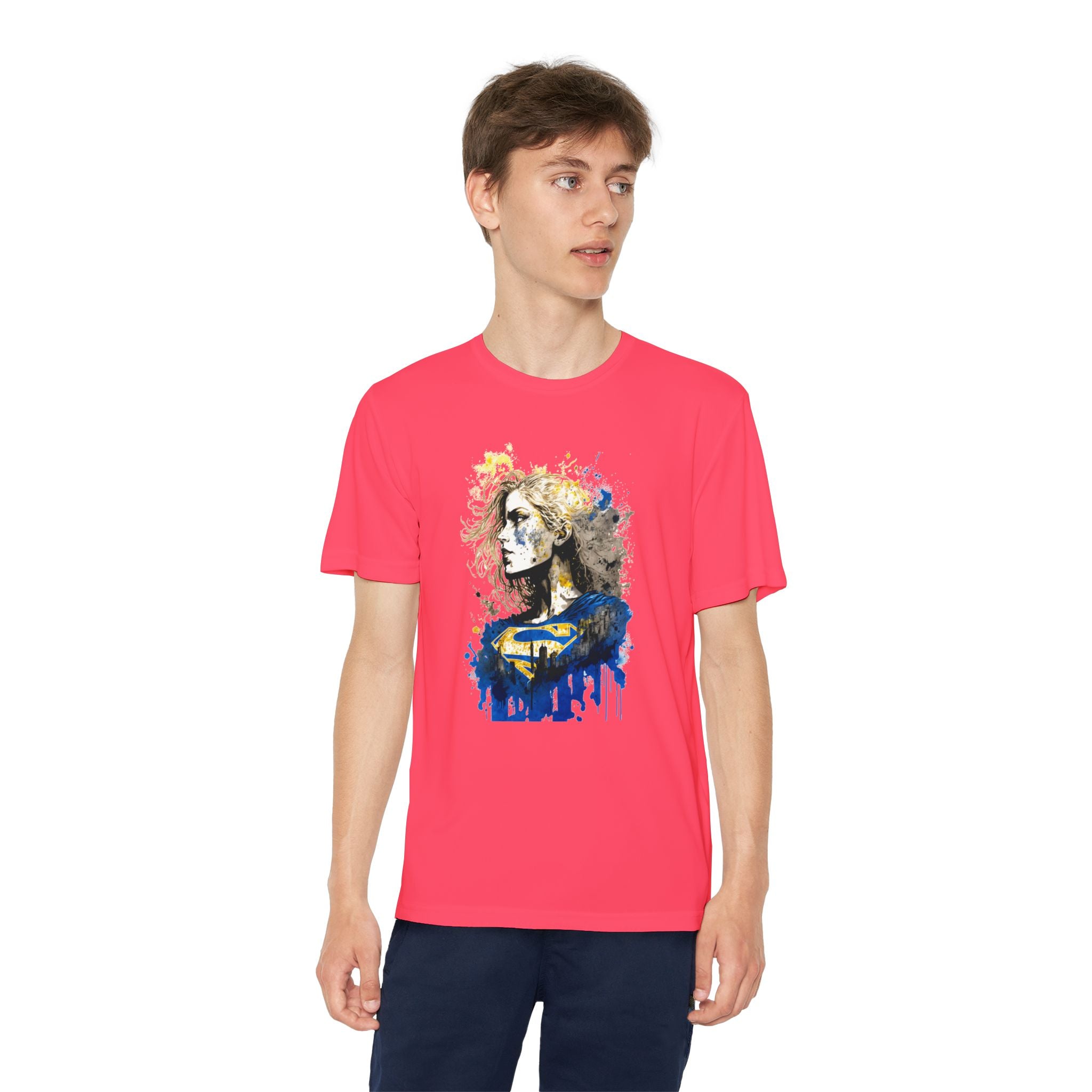 Superhero Youth T-Shirt Sports Graphic Tee, Cool Athletic Shirt for Kids