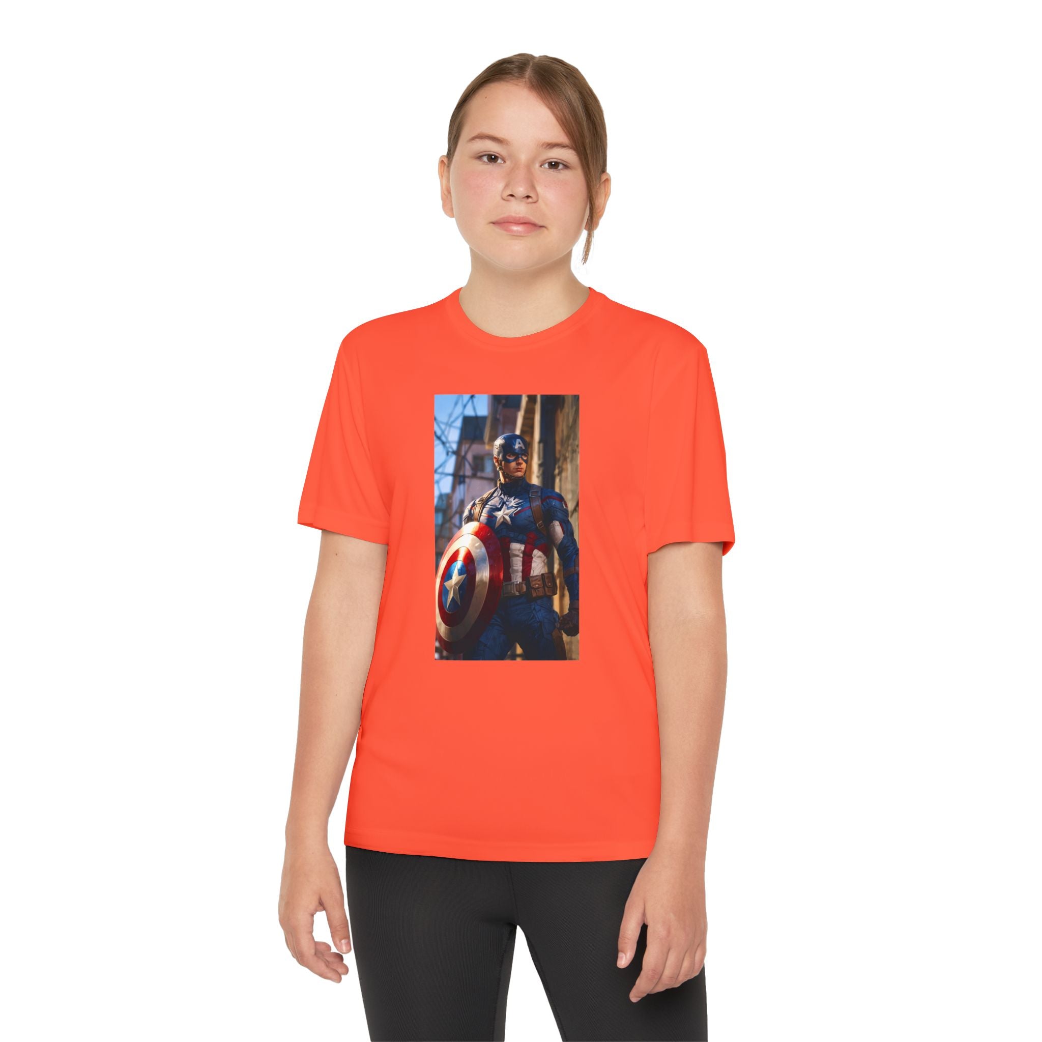 Captain America Superhero Marvel Patriotic, Kids Graphic T-Shirt, Boys Hero Top, Girls Comic Book Clothing, Birthday