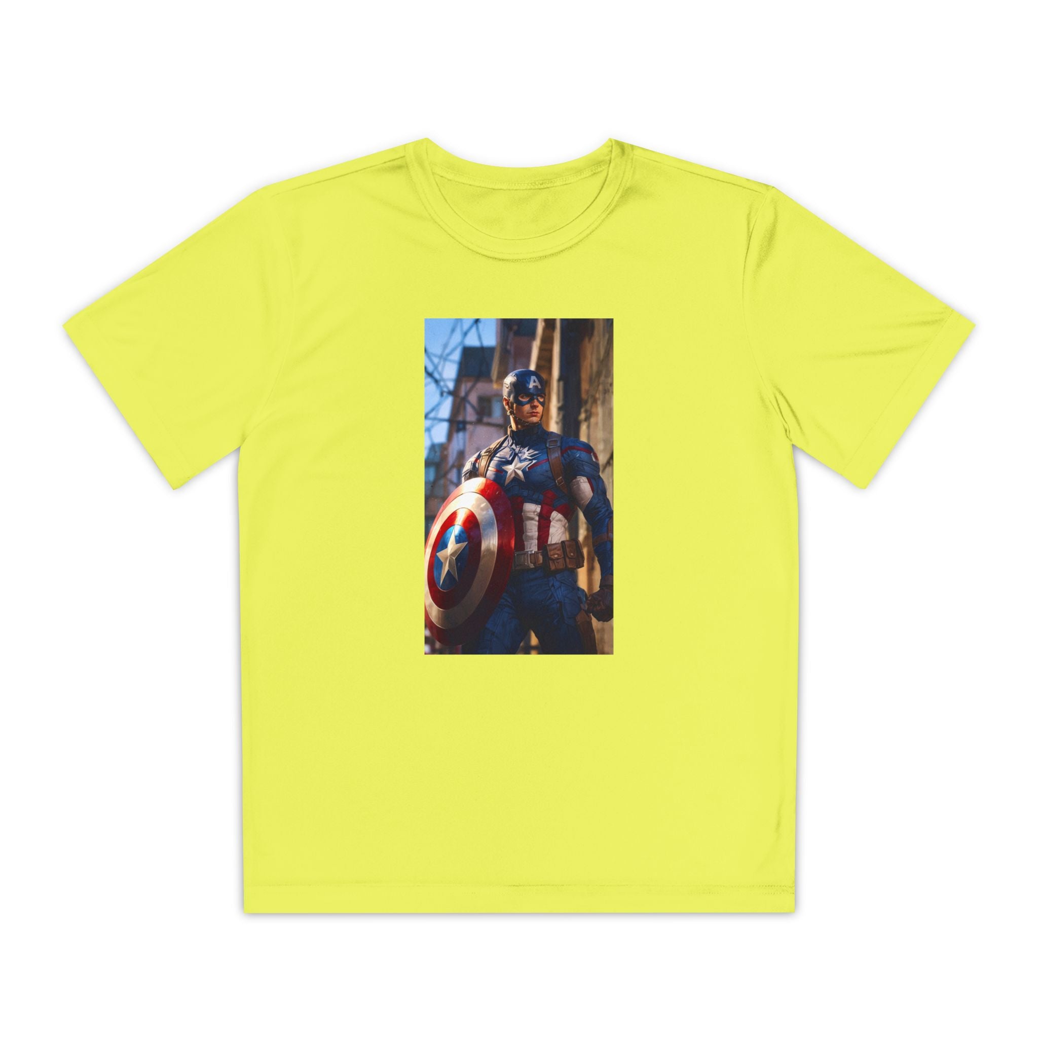 Captain America Superhero Marvel Patriotic, Kids Graphic T-Shirt, Boys Hero Top, Girls Comic Book Clothing, Birthday