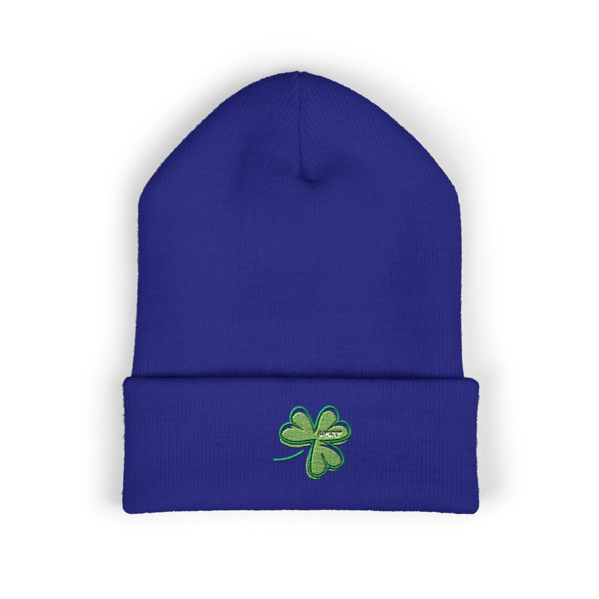St. Patrick's Day 4-Leaf Clover Embroidered Beanie