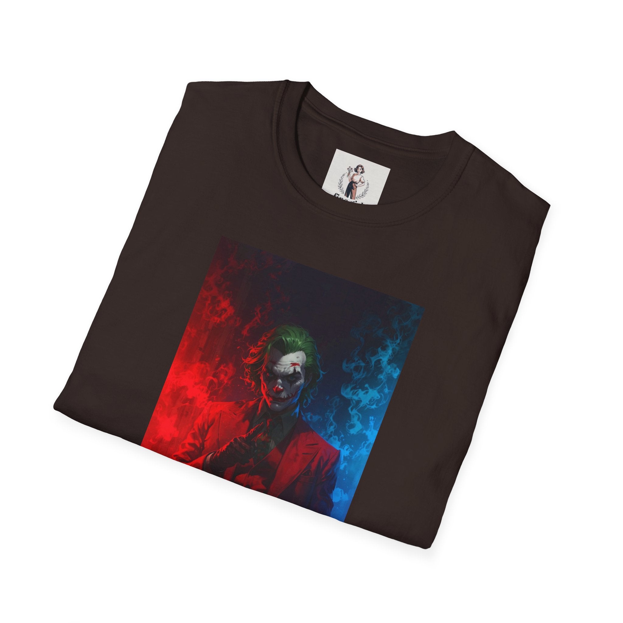 The Joker Superhero Marvel Unisex Softstyle T-Shirt, Comic Book Tee, Geeky Clothing, Cosplay Costume Top