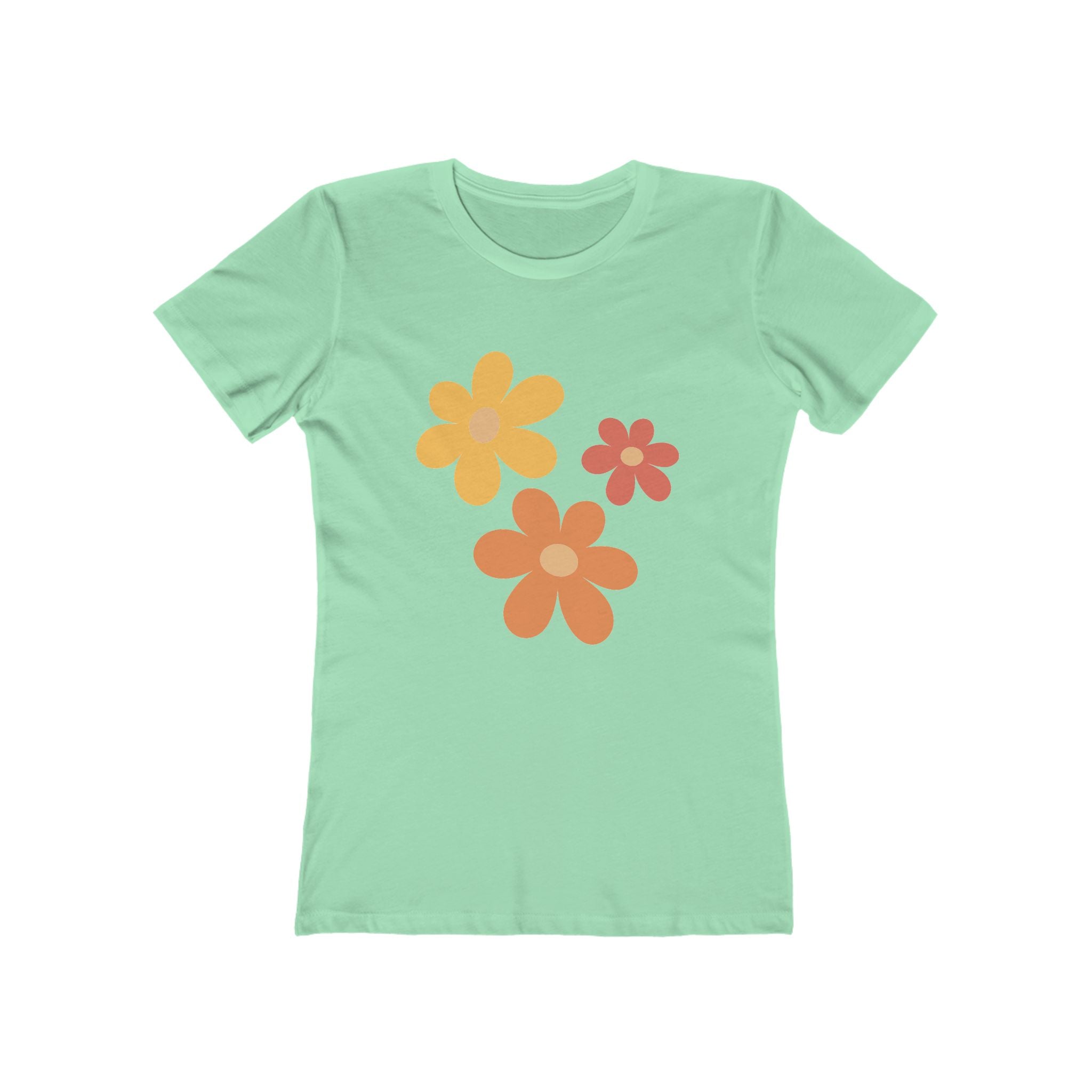 Flower Women's Tshirt, Floral Graphic Tee, Casual Top for Her, Spring Blossom Shirt, Botanical Print Blouse