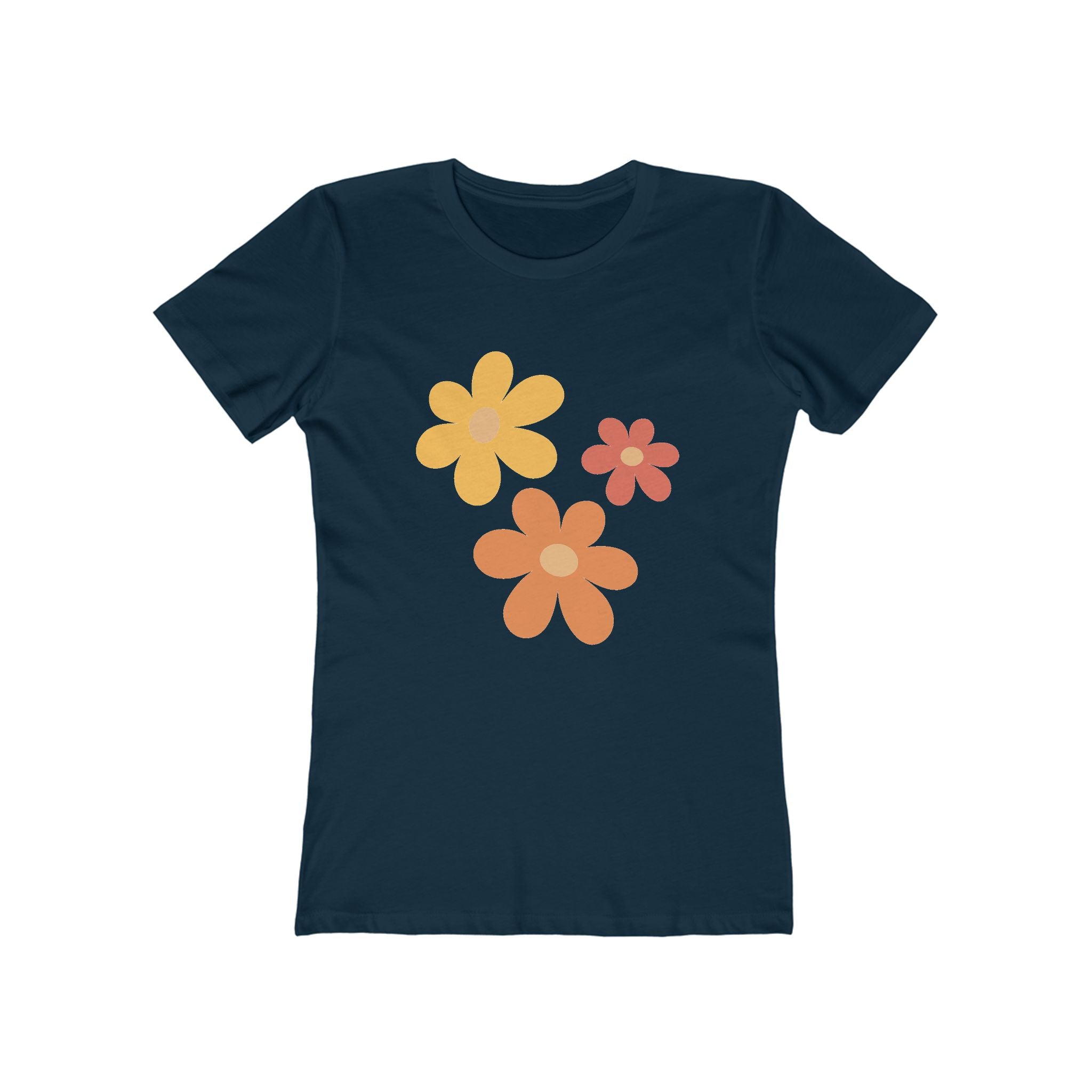 Flower Women's Tshirt, Floral Graphic Tee, Casual Top for Her, Spring Blossom Shirt, Botanical Print Blouse
