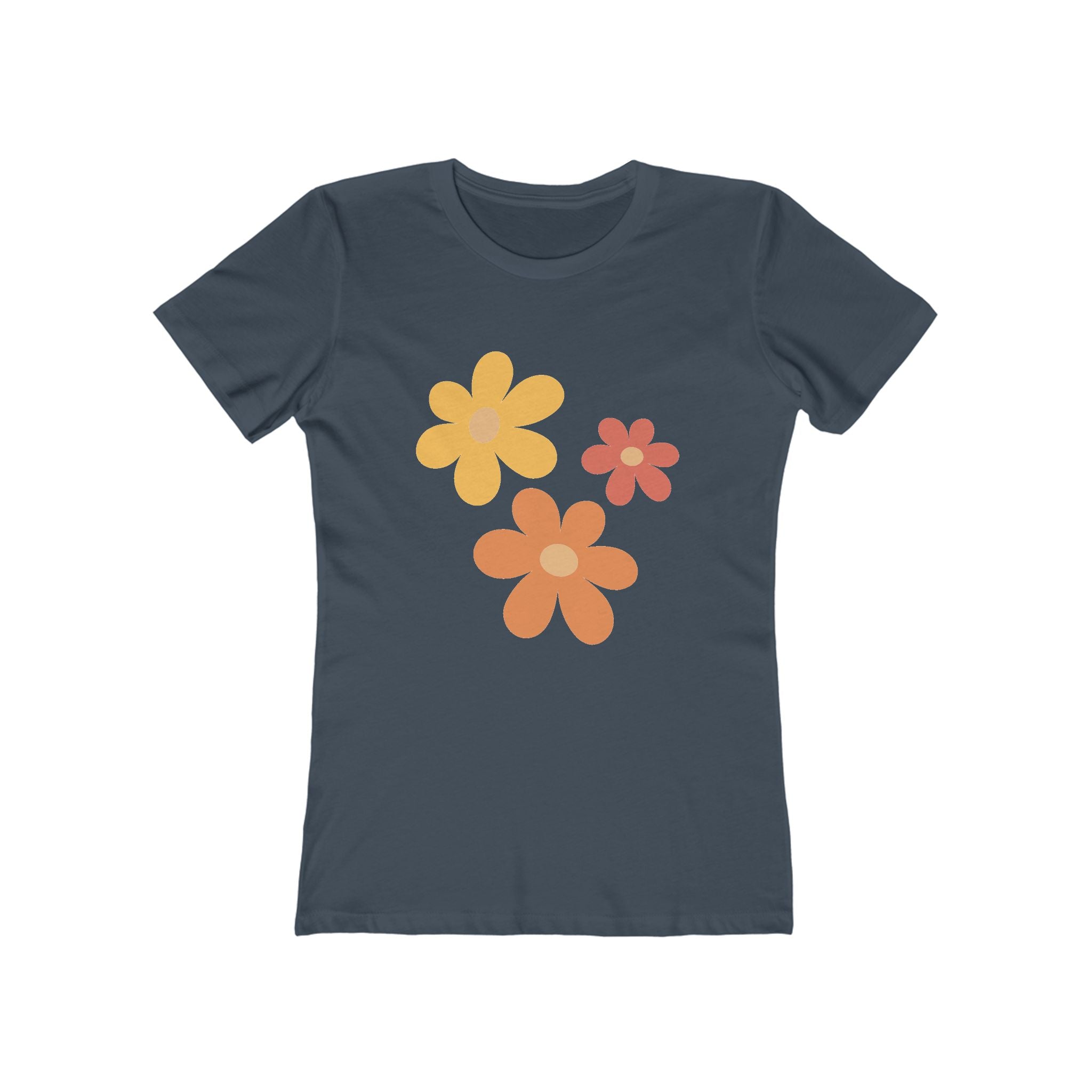 Flower Women's Tshirt, Floral Graphic Tee, Casual Top for Her, Spring Blossom Shirt, Botanical Print Blouse