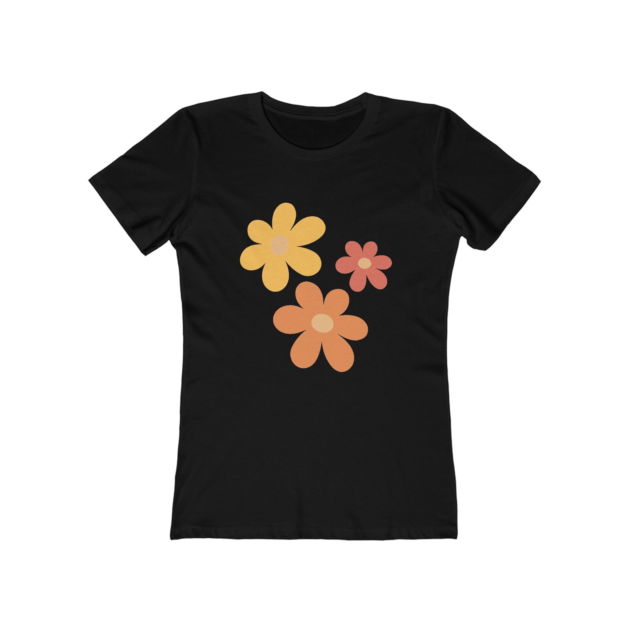 Flower Women's Tshirt, Floral Graphic Tee, Casual Top for Her, Spring Blossom Shirt, Botanical Print Blouse