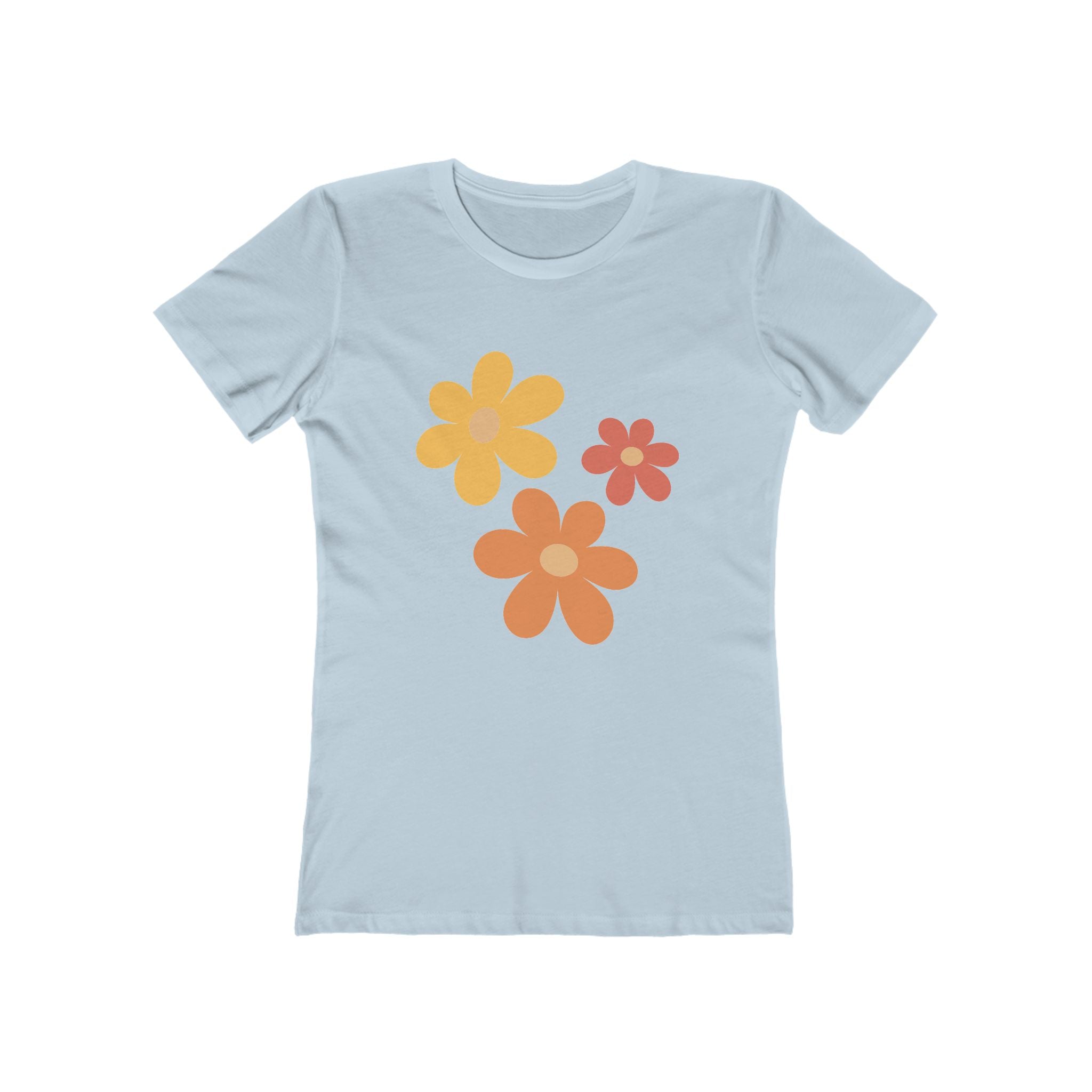 Flower Women's Tshirt, Floral Graphic Tee, Casual Top for Her, Spring Blossom Shirt, Botanical Print Blouse