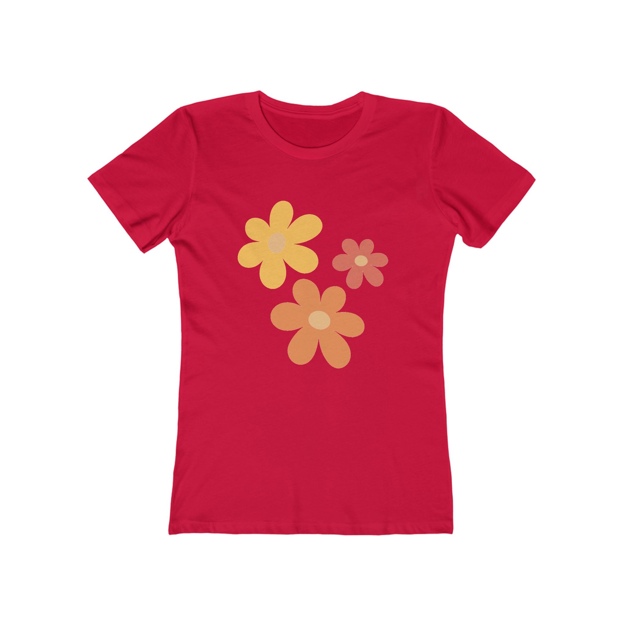 Flower Women's Tshirt, Floral Graphic Tee, Casual Top for Her, Spring Blossom Shirt, Botanical Print Blouse