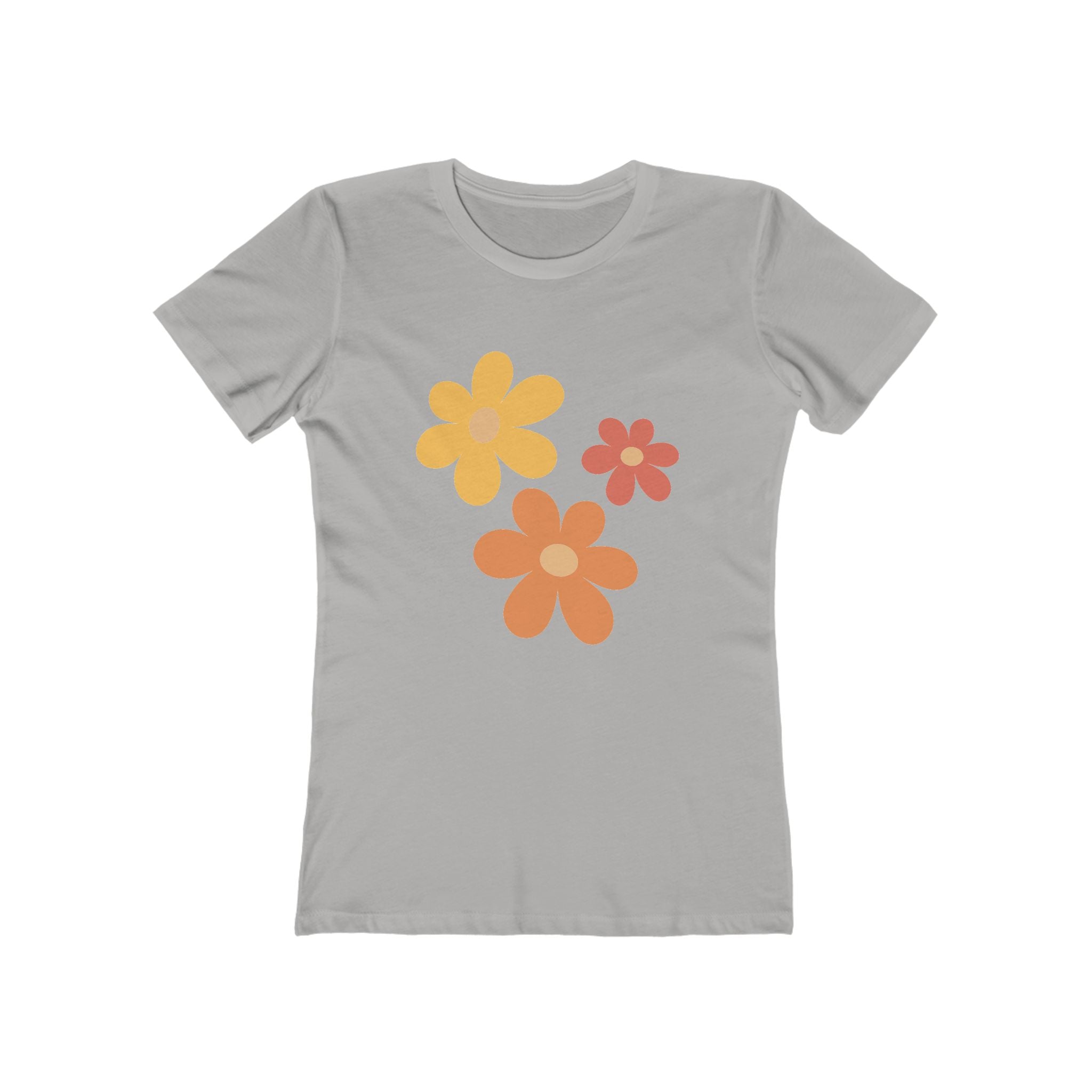 Flower Women's Tshirt, Floral Graphic Tee, Casual Top for Her, Spring Blossom Shirt, Botanical Print Blouse