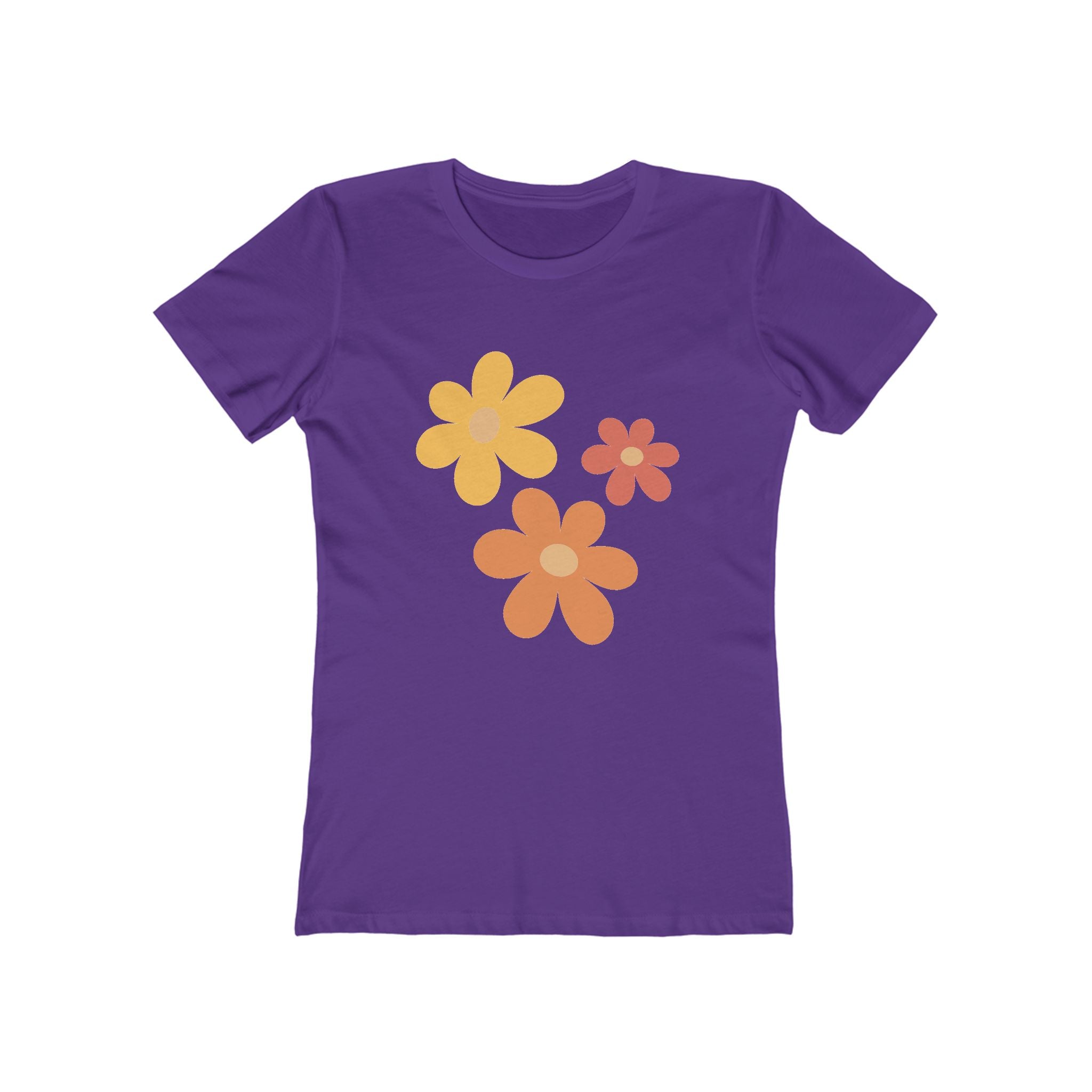 Flower Women's Tshirt, Floral Graphic Tee, Casual Top for Her, Spring Blossom Shirt, Botanical Print Blouse