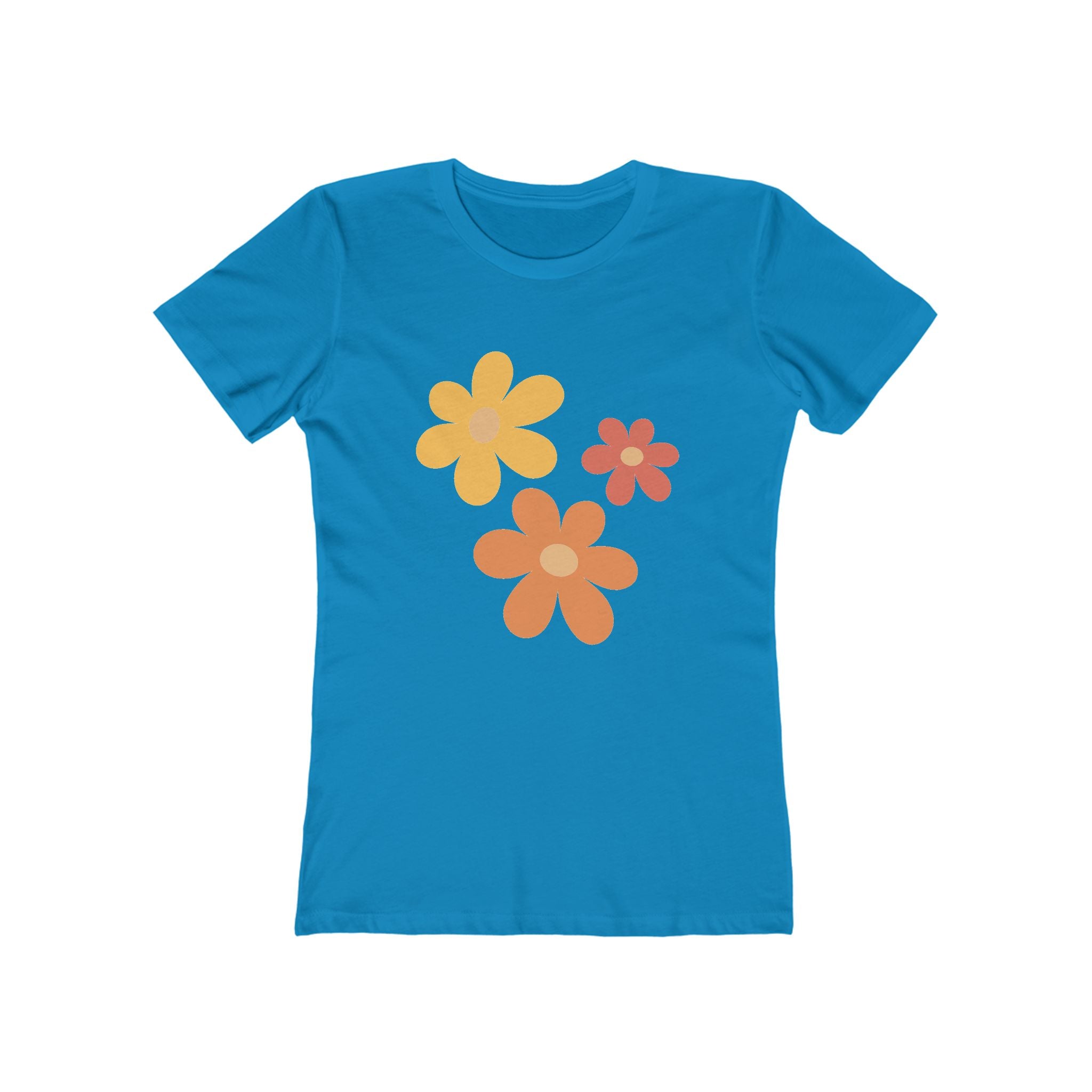 Flower Women's Tshirt, Floral Graphic Tee, Casual Top for Her, Spring Blossom Shirt, Botanical Print Blouse