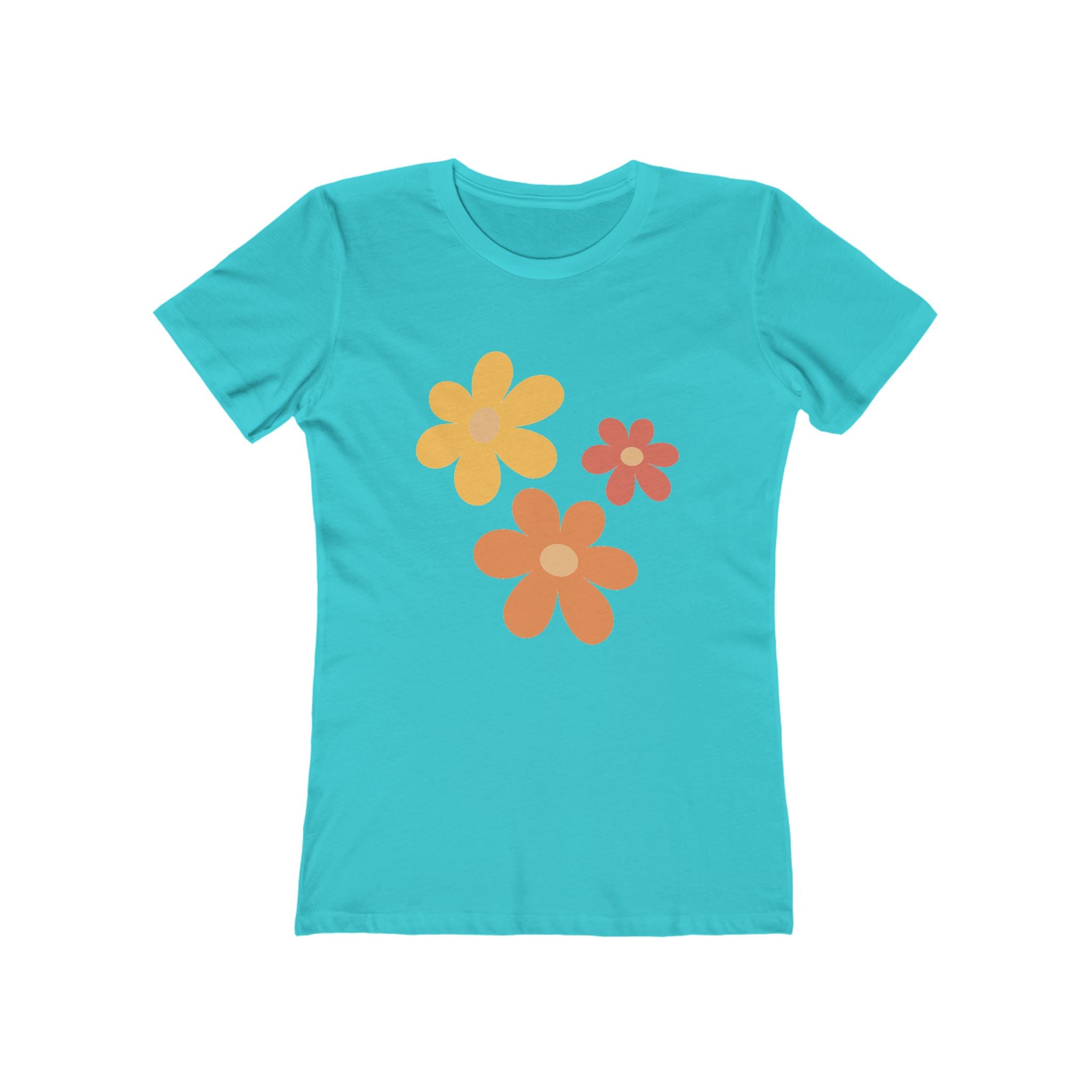 Flower Women's Tshirt, Floral Graphic Tee, Casual Top for Her, Spring Blossom Shirt, Botanical Print Blouse