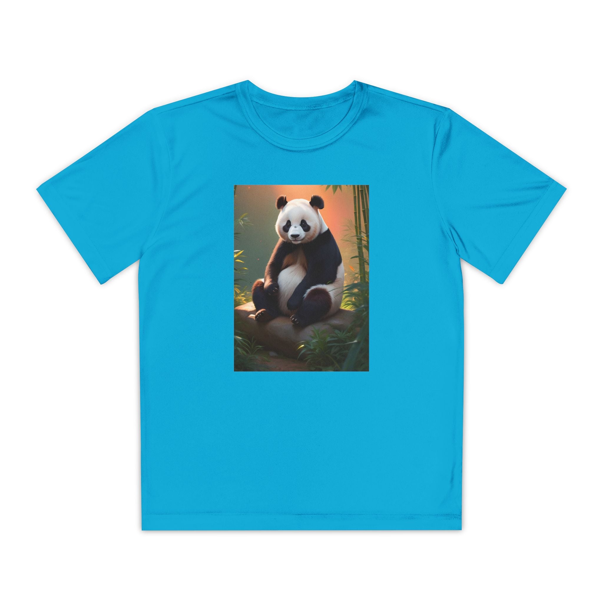 Panda Youth Tee Shirt, Kids Animal Graphic Top, Cute Black and White Tee, Children's Zoo Theme Shirt, Bamboo Bear Shirt, Kid's Nature Gift