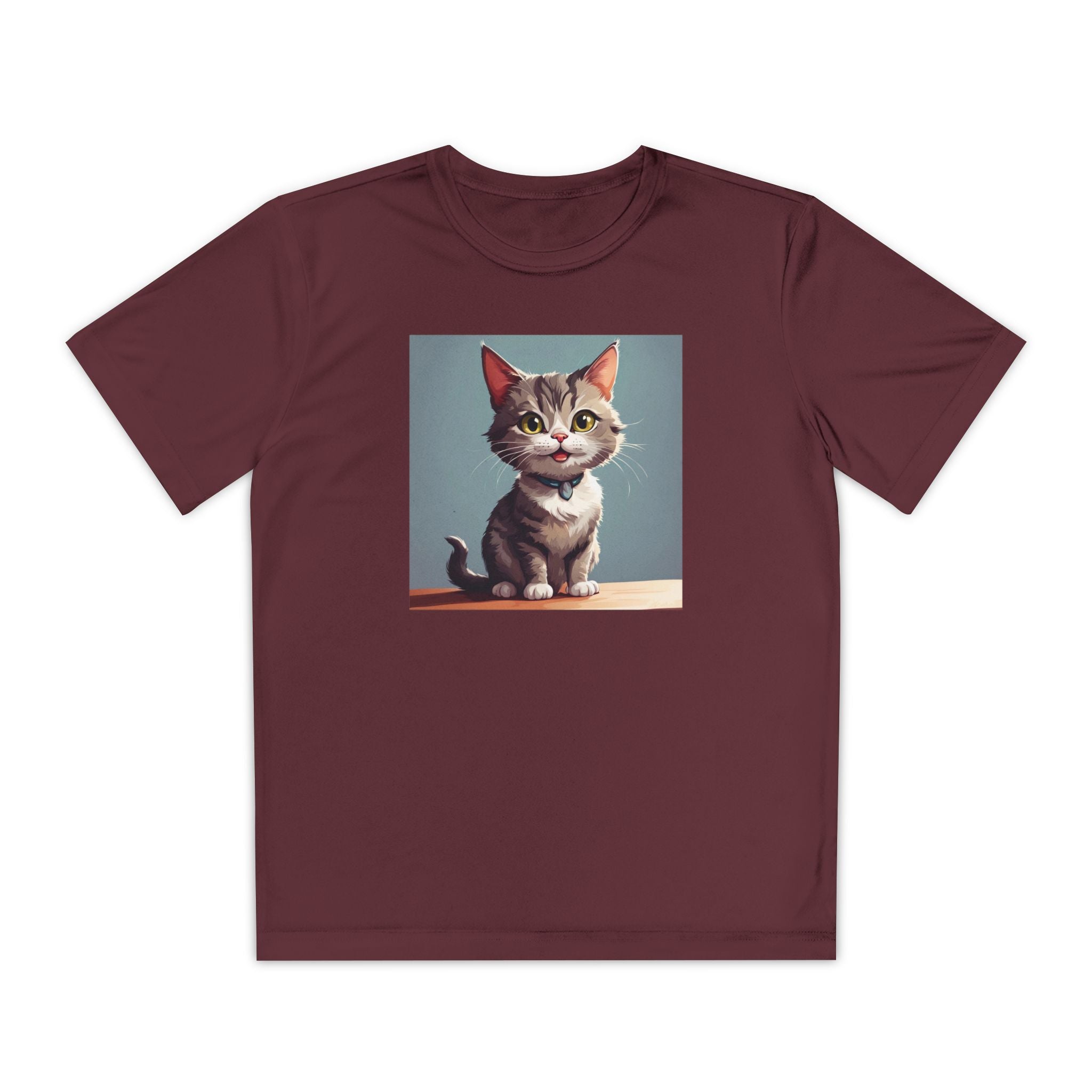 Youth Tee, Cute Kitten Graphic Shirt for Kids, Cat Lover Gift, Animal Theme Top, Children's Clothing, Feline Print Apparel
