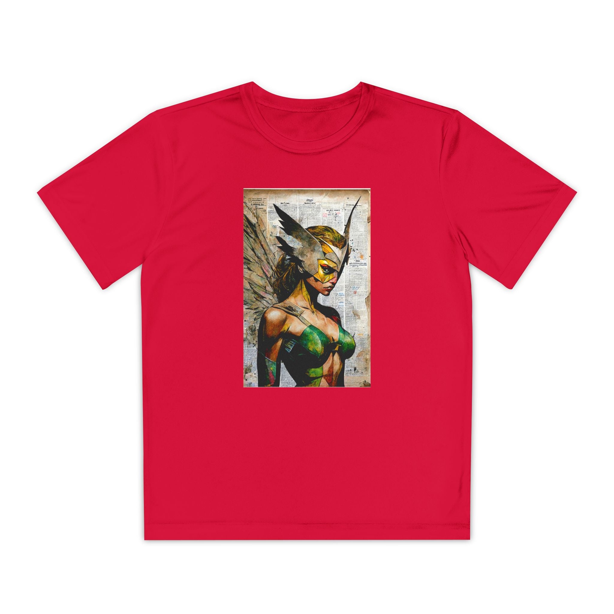Superhero Youth T-Shirt Sports Graphic Tee, Cool Athletic Shirt for Kids