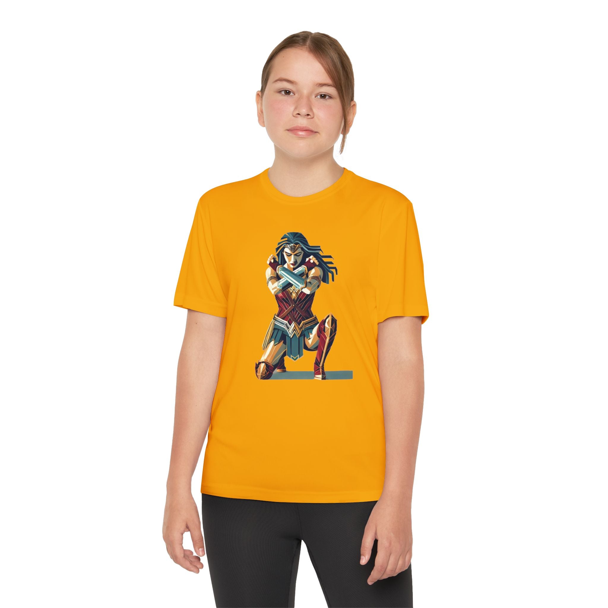 Wonder Woman Youth T-Shirt Sports Graphic Tee, Cool Athletic Shirt for Kids, Perfect for Sports Events, Team Spirit