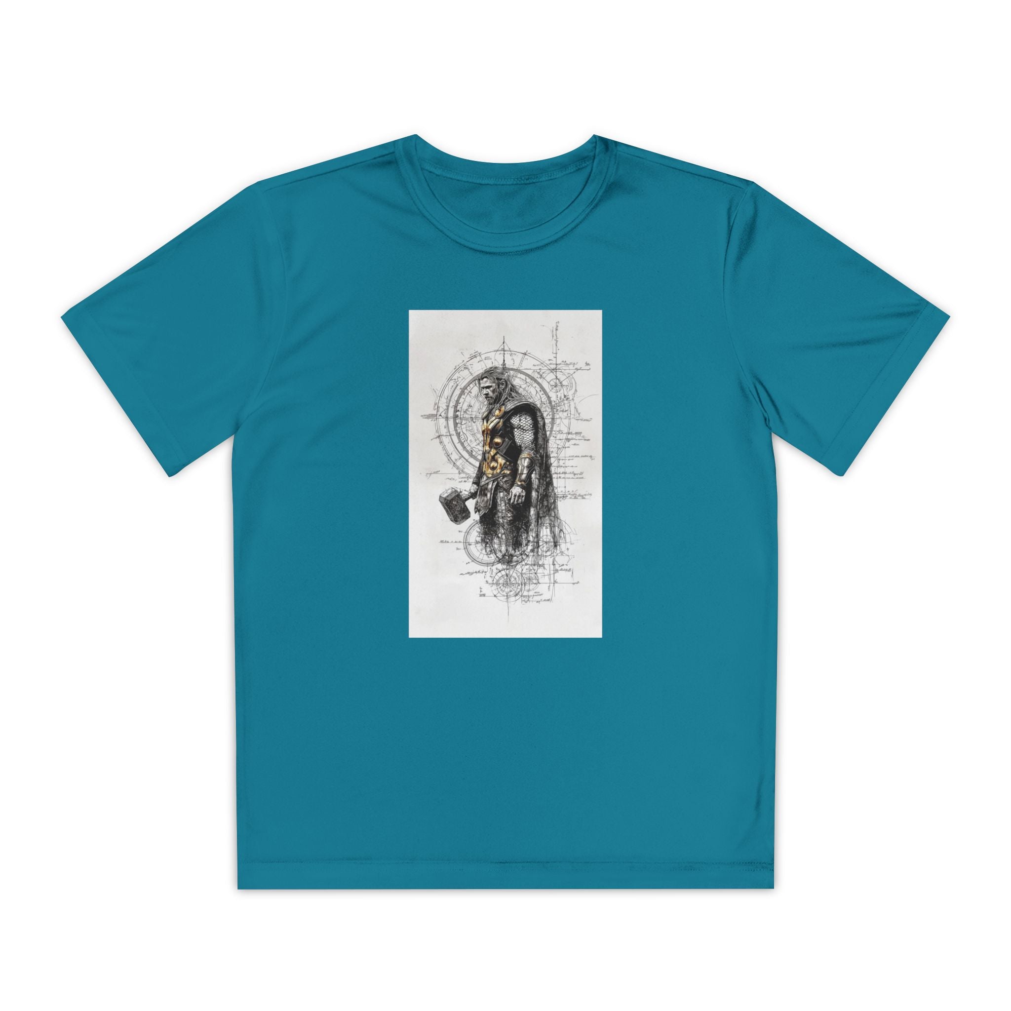 Superhero Youth T-Shirt Sports Graphic Tee, Cool Athletic Shirt for Kids