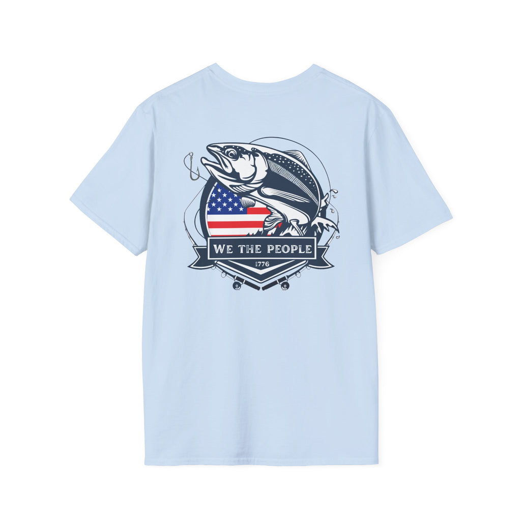We The People Fishing Patriotic Tshirt, American Flag Tee, USA Independence Day Top, Patriotic Graphic Tee, Unisex Patriotic