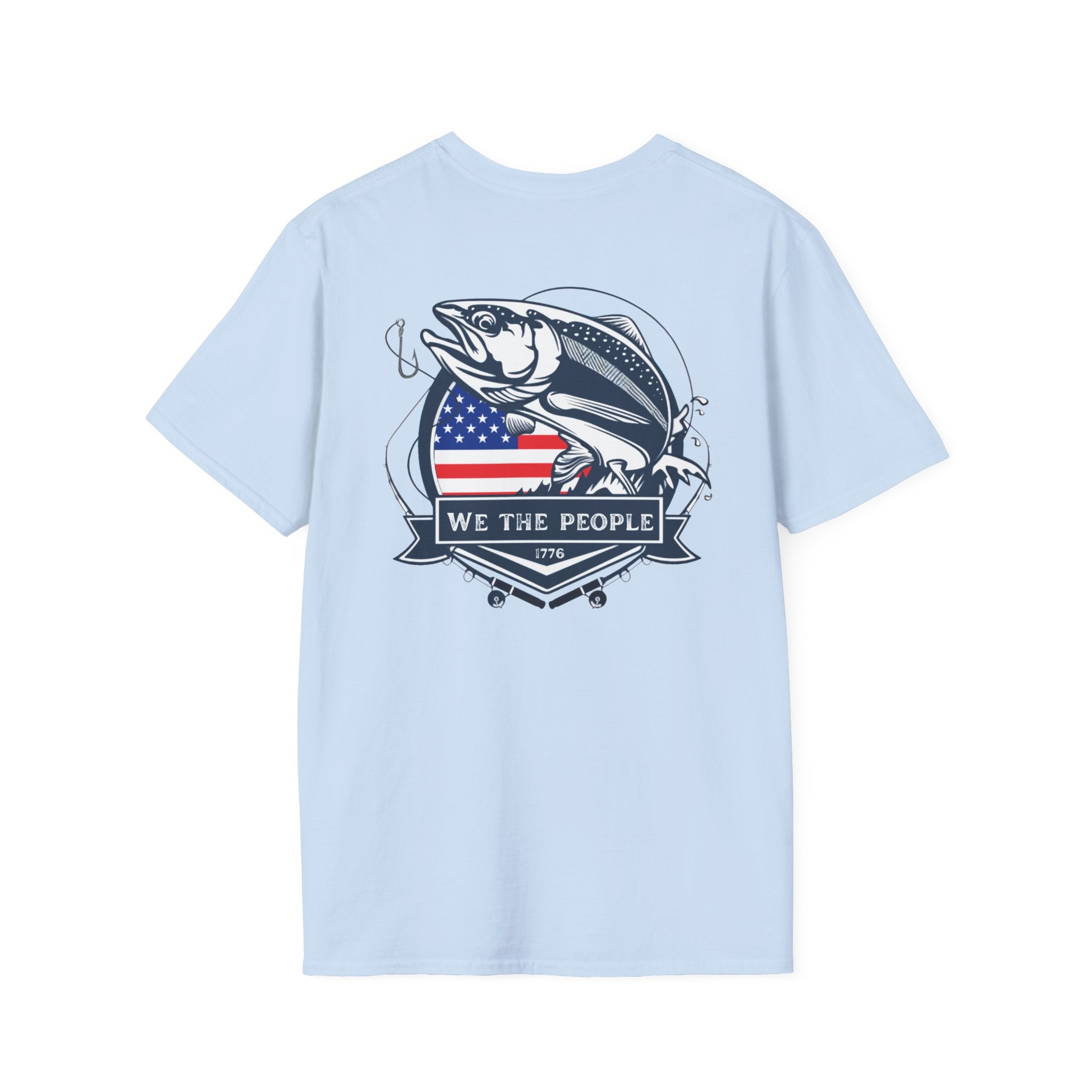 We The People Fishing Patriotic Tshirt, American Flag Tee, USA Independence Day Top, Patriotic Graphic Tee, Unisex Patriotic