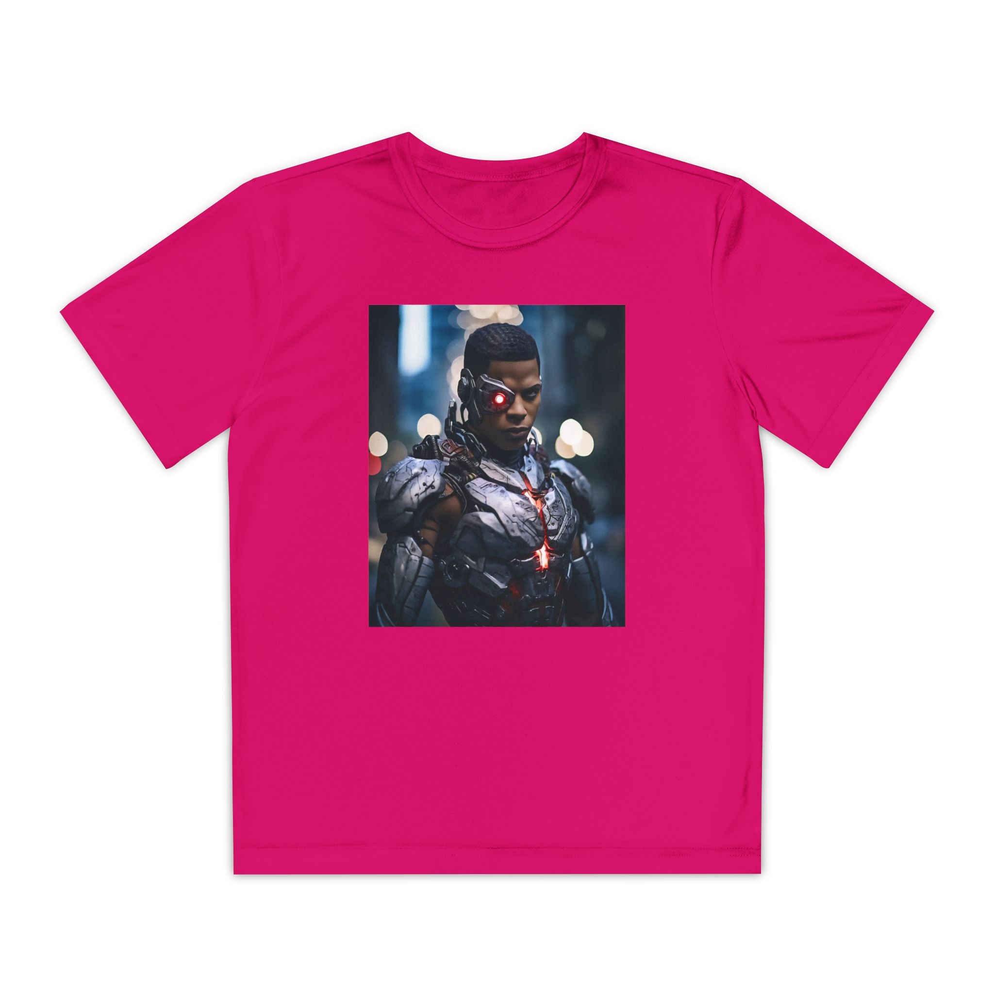 Cyborg Superhero Marvel Patriotic, Kids Graphic T-Shirt, Boys Hero Top, Girls Comic Book Clothing, Birthday