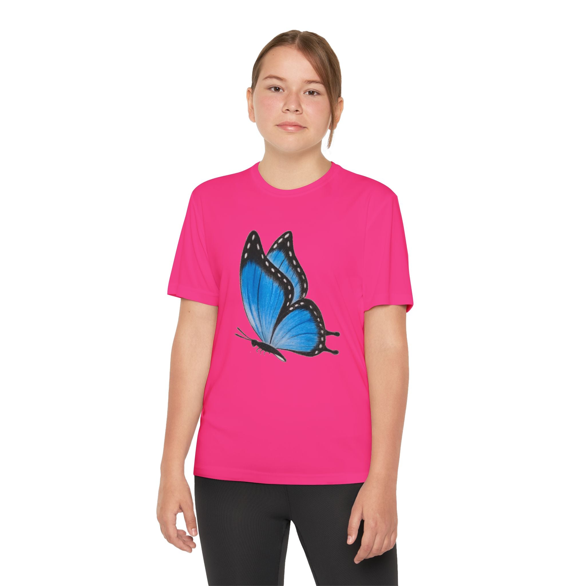 Butterffy Youth T-Shirt Sports Graphic Tee, Cool Athletic Shirt for Kids, Perfect for Sports Events, Team Spirit