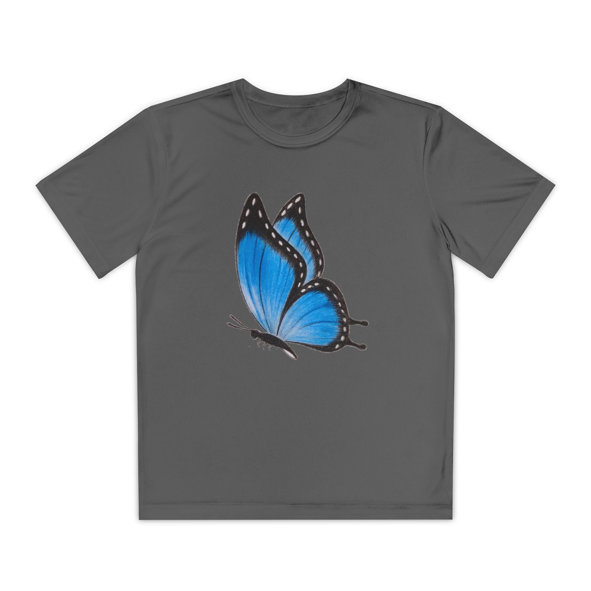 Butterffy Youth T-Shirt Sports Graphic Tee, Cool Athletic Shirt for Kids, Perfect for Sports Events, Team Spirit
