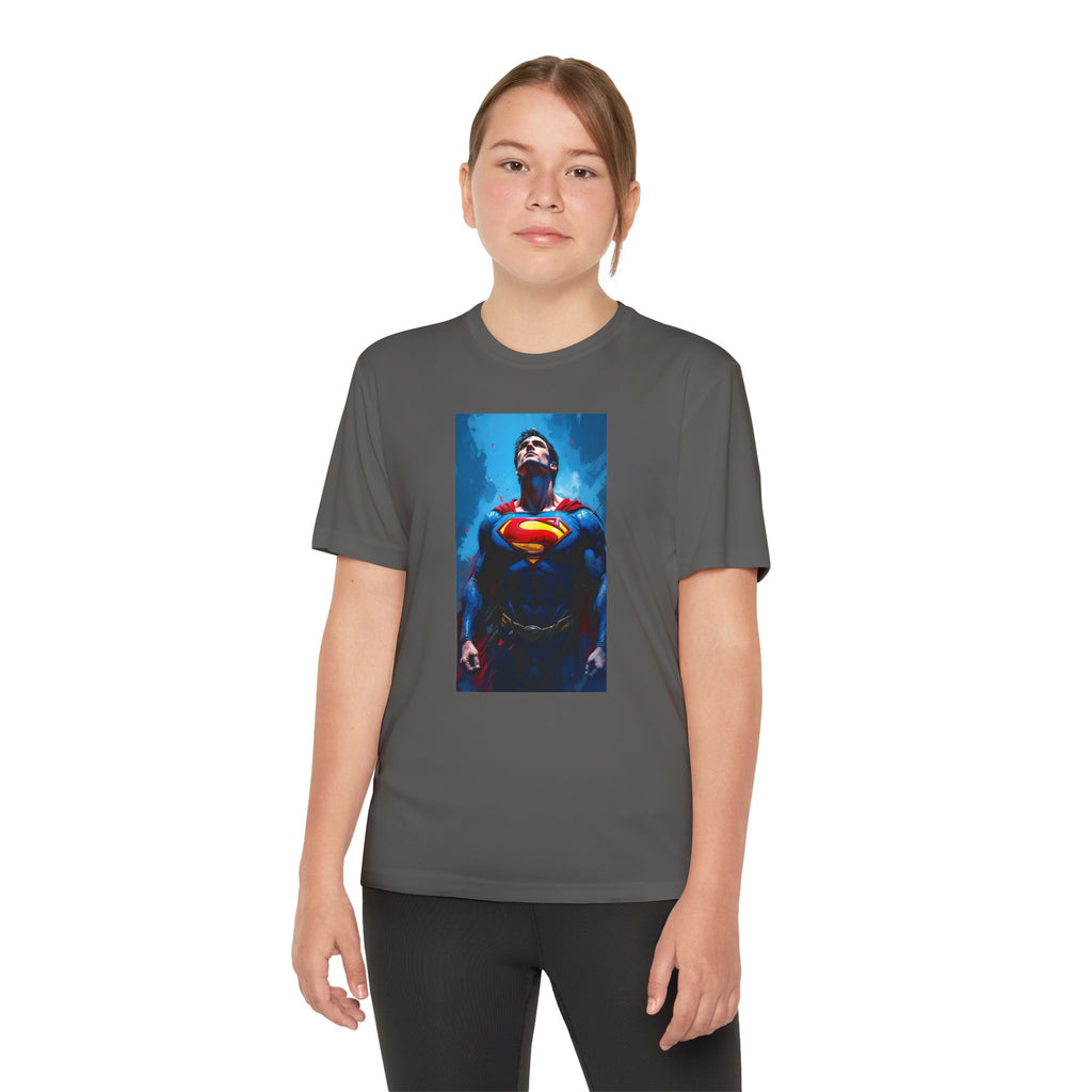 Superman Superhero Marvel T-Shirt, Youth Competitor Tee,  Kids Comic Book Hero Top, Children's Graphic Tee, Youth Super Power T-Shirt