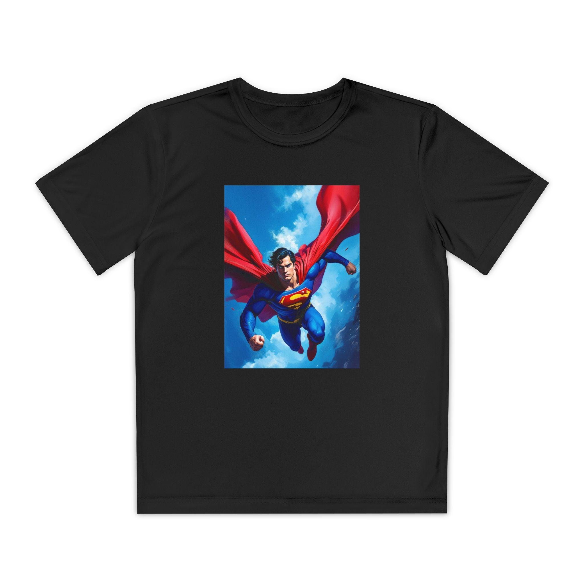 Superman Superhero Marvel T-Shirt, Youth Competitor Tee,  Kids Comic Book Hero Top, Children's Graphic Tee, Youth Super Power T-Shirt