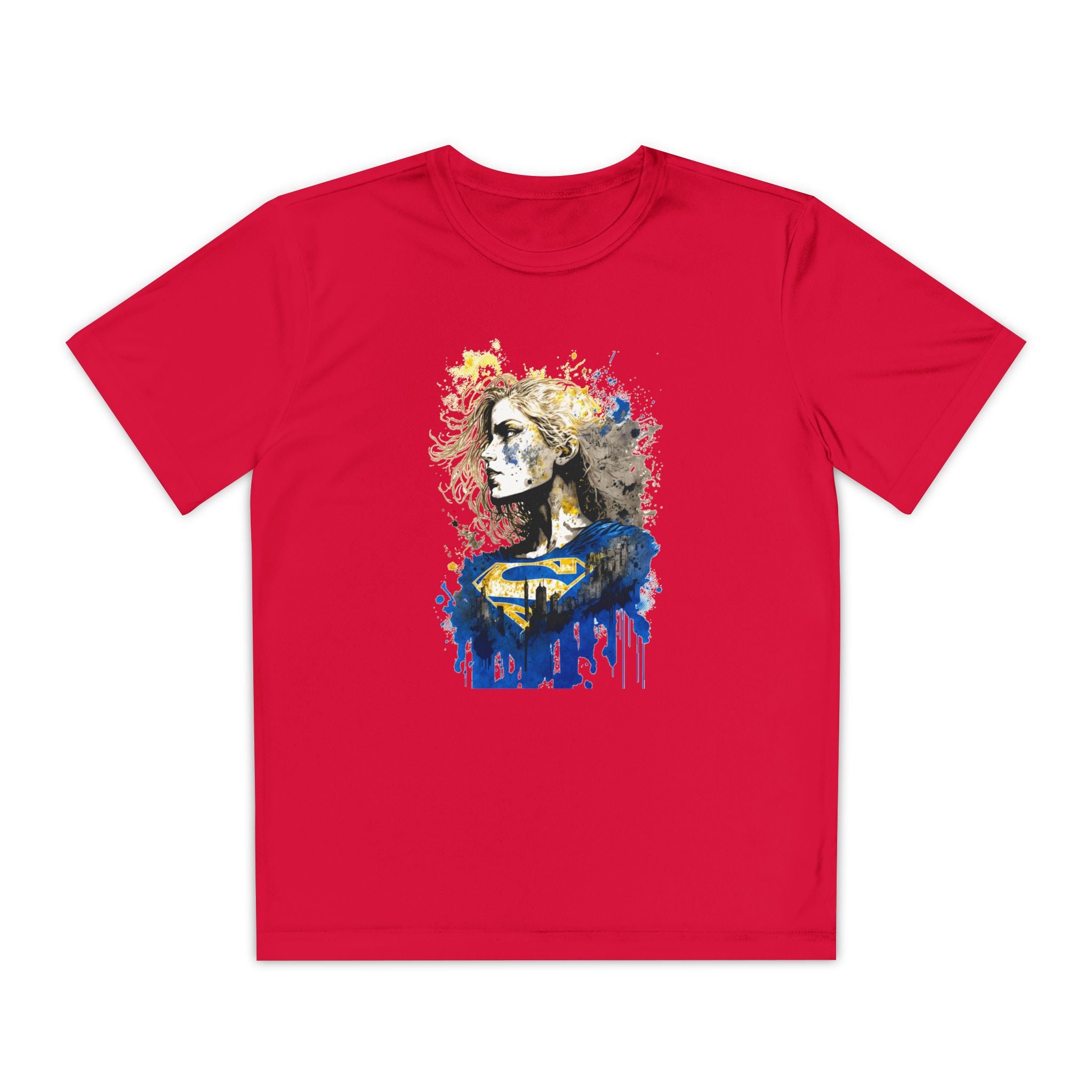 Superhero Youth T-Shirt Sports Graphic Tee, Cool Athletic Shirt for Kids