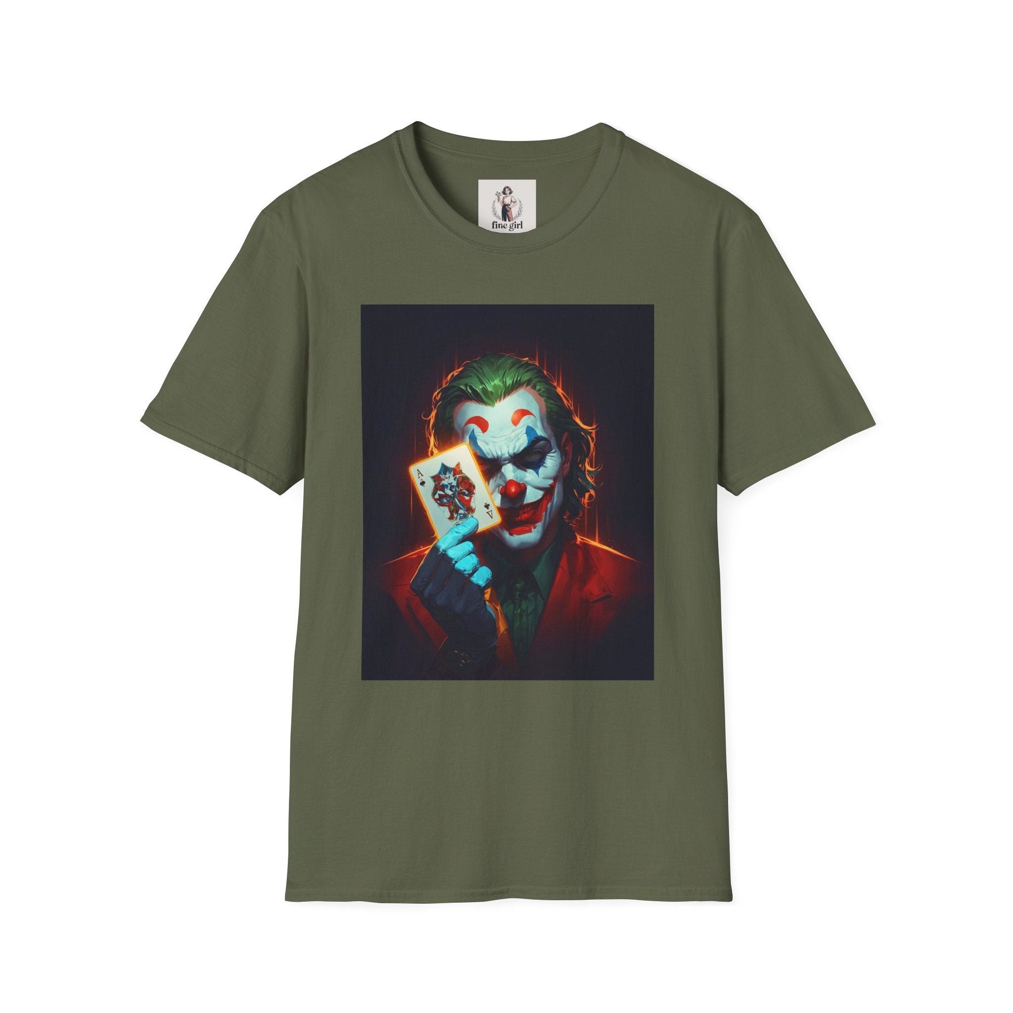 The Joker Superhero Marvel Unisex Softstyle T-Shirt, Comic Book Tee, Geeky Clothing, Cosplay Costume Top