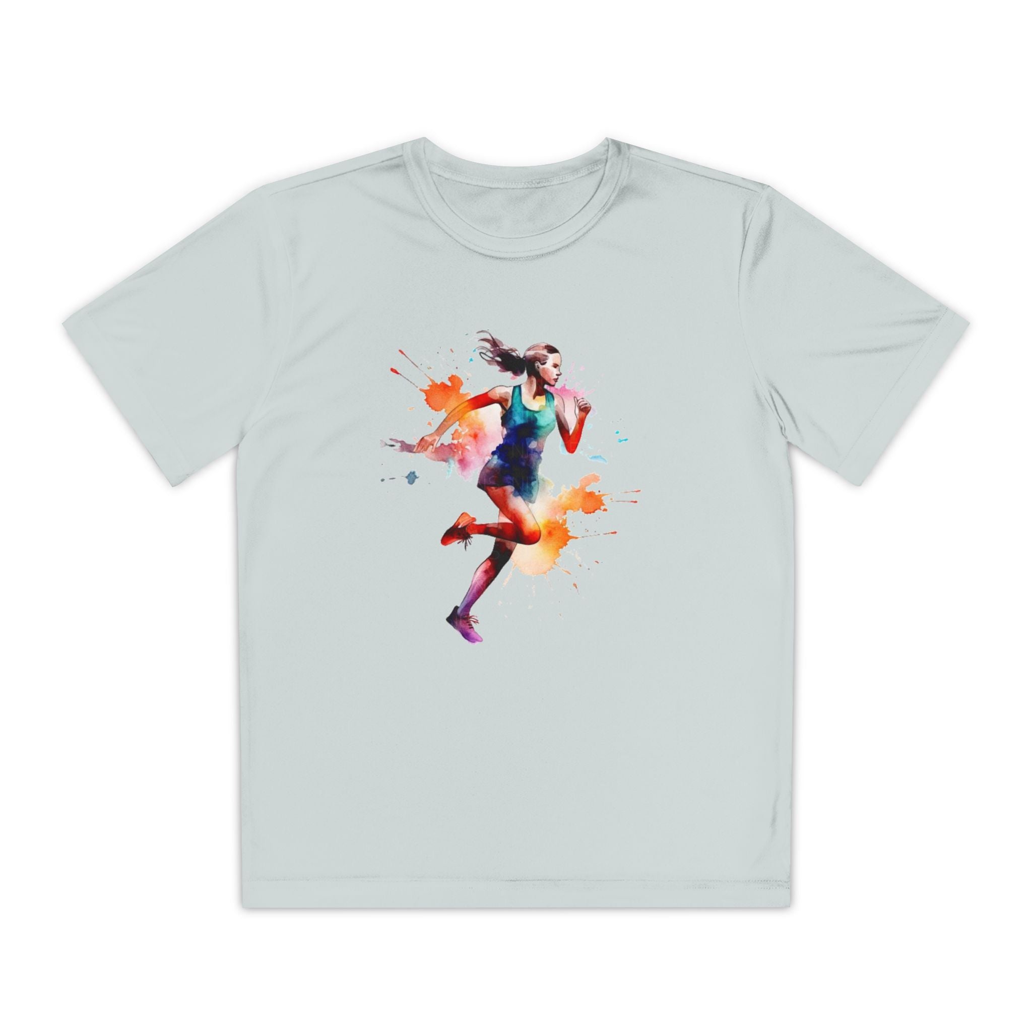 Running Youth T-Shirt Sports Graphic Tee, Cool Athletic Shirt for Kids, Perfect for Sports Events, Team Spirit