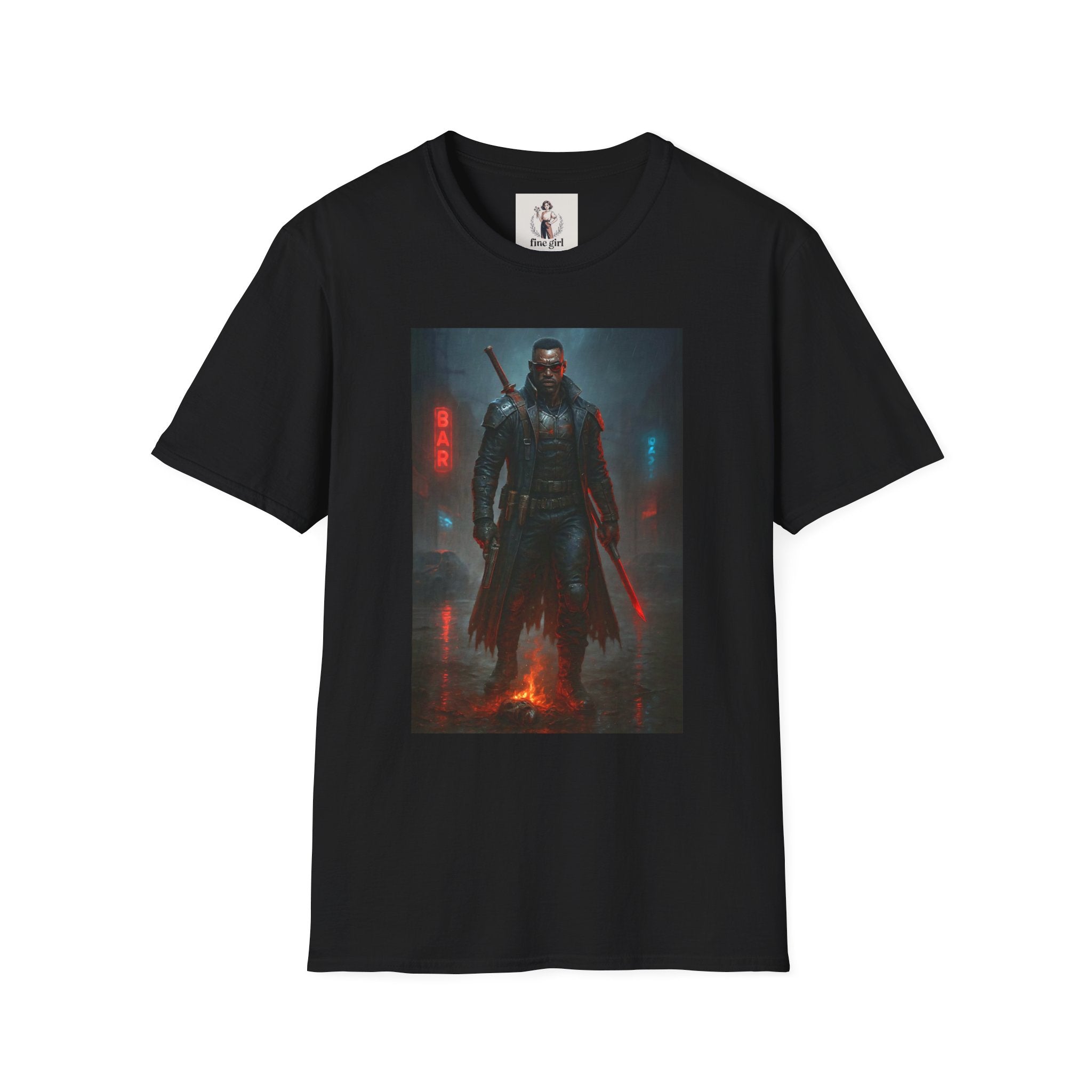 Blade Superhero Marvel Unisex Softstyle T-Shirt, Comic Book Tee, Geeky Clothing, Cosplay Costume Top