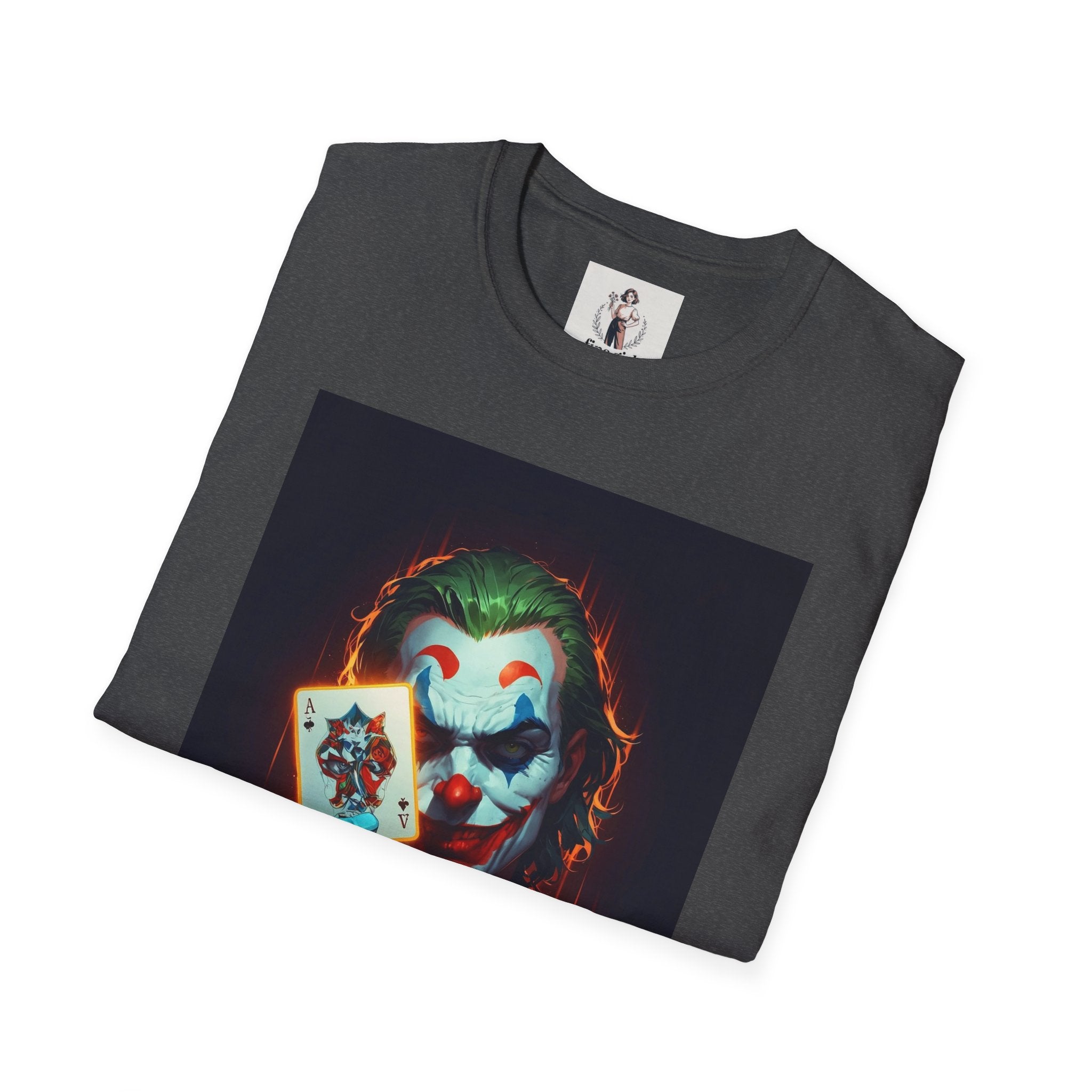 The Joker Superhero Marvel Unisex Softstyle T-Shirt, Comic Book Tee, Geeky Clothing, Cosplay Costume Top