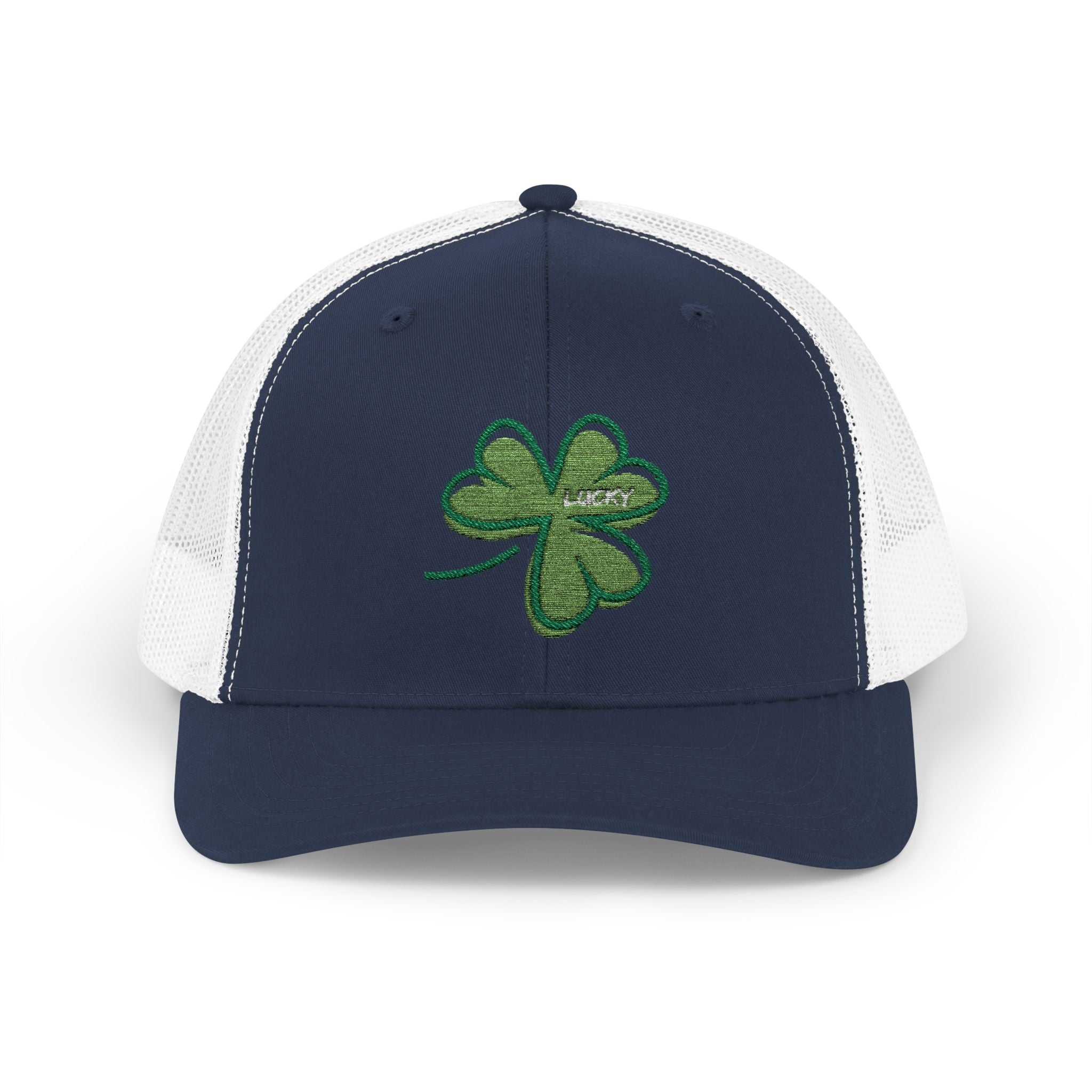 St. Patrick's Day Lucky 4-Leaf Clover Snapback Trucker Cap