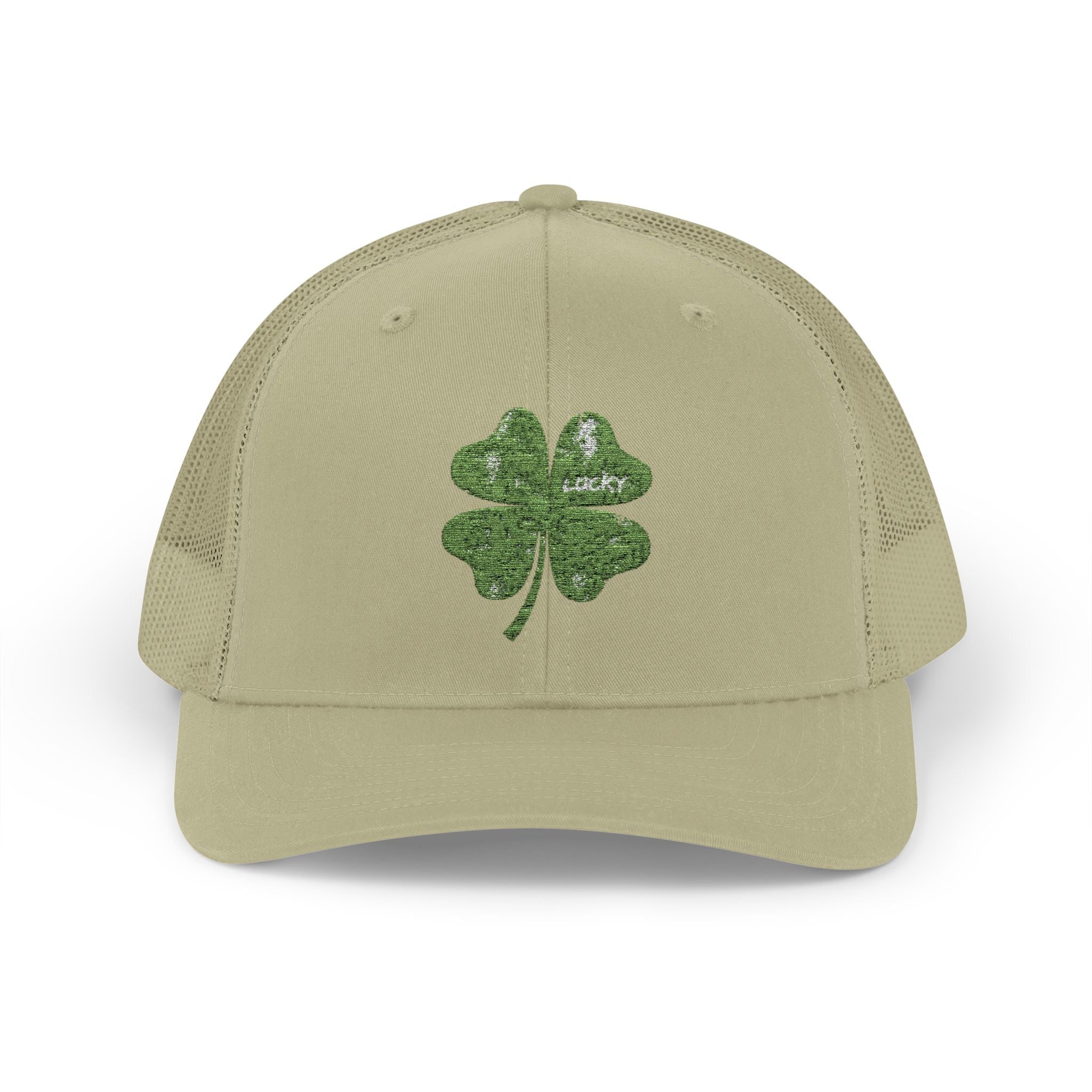 St. Patrick's Day Lucky 4-Leaf Clover Snapback Trucker Cap