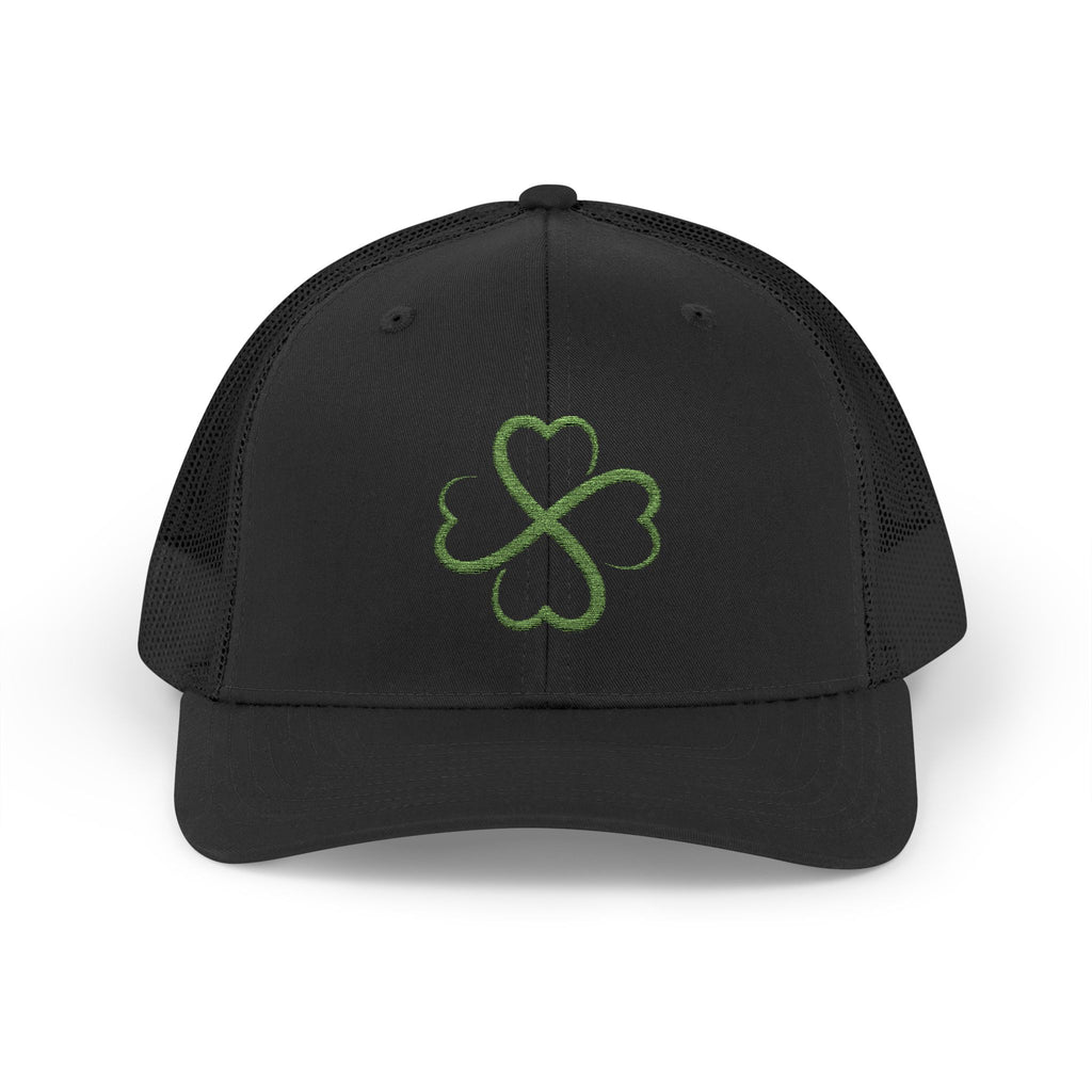 St. Patrick's Day Lucky 4-Leaf Clover Snapback Trucker Cap